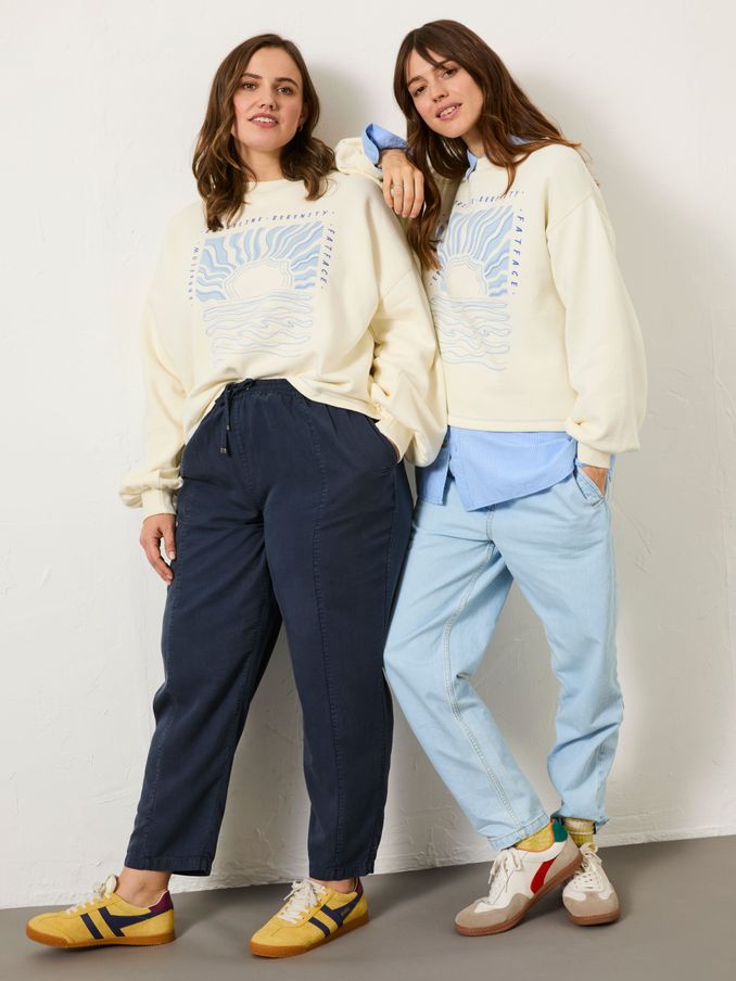 Ivory Sea Crew 100% Cotton Sweatshirt (E98944) | €56