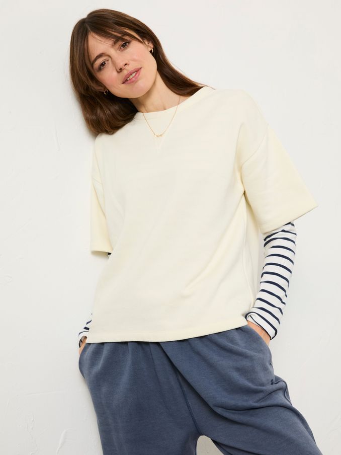 Ivory Sol Crew 100% Cotton Sweatshirt (E98949) | €49.50