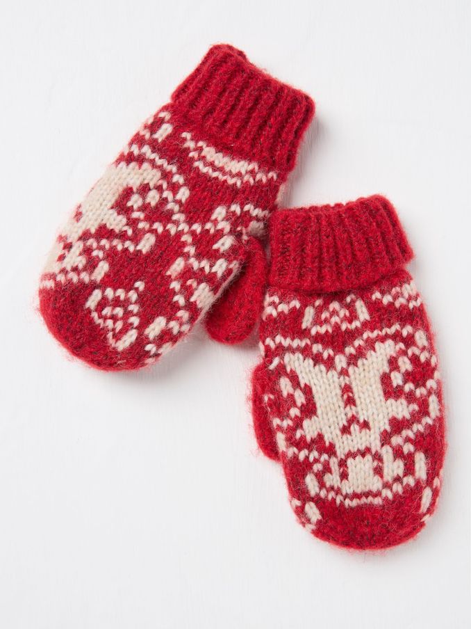 Red Gingerbread Mittens (E99504) | €6