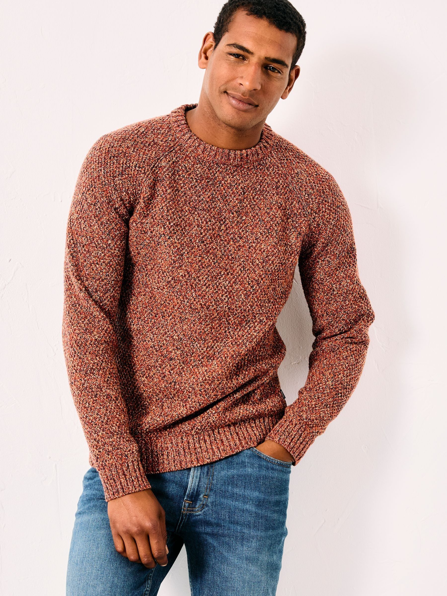 Hove Red Crew Neck Knitted Jumper (F02225) | $102