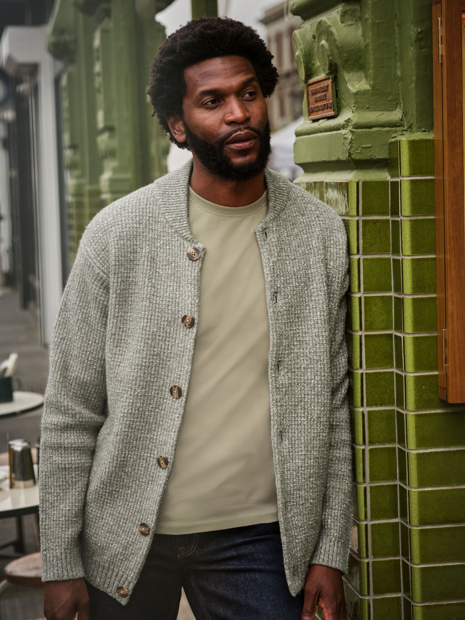 Sefton Green Haze Knitted Cardigan (F02250) | €91