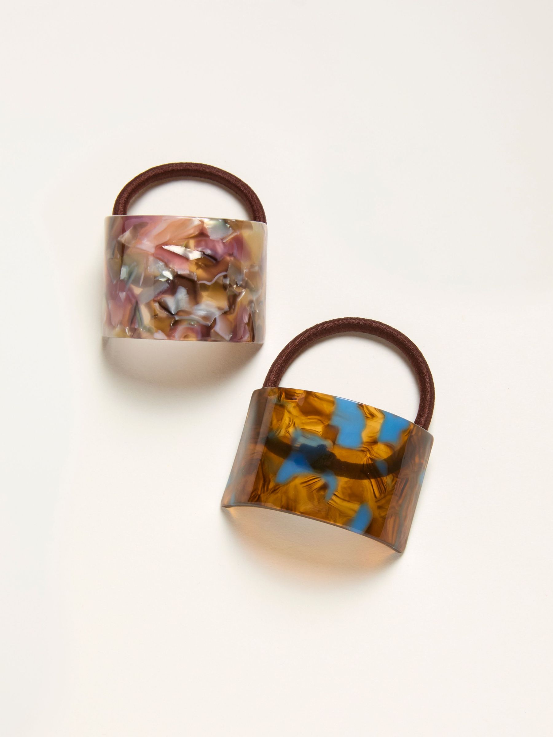 Multi 2 Pack Resin Cuff Hair Ties (F02966) | €13.50