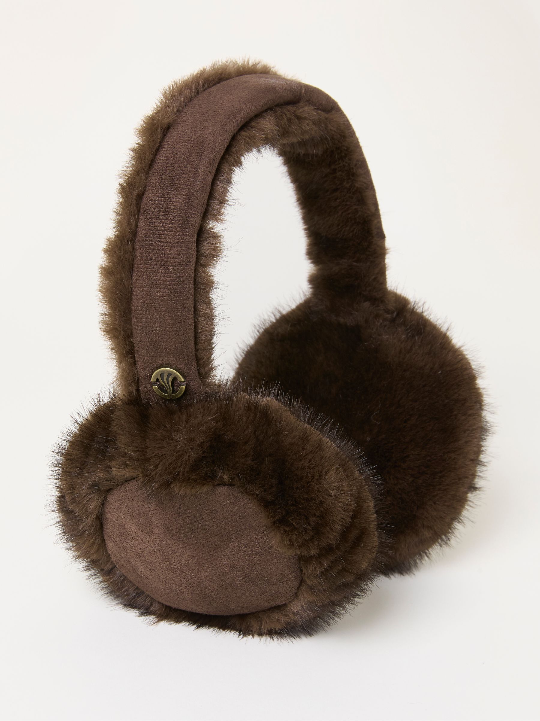 Chocolate Brown Fluffy Earmuffs (F03007) | $31