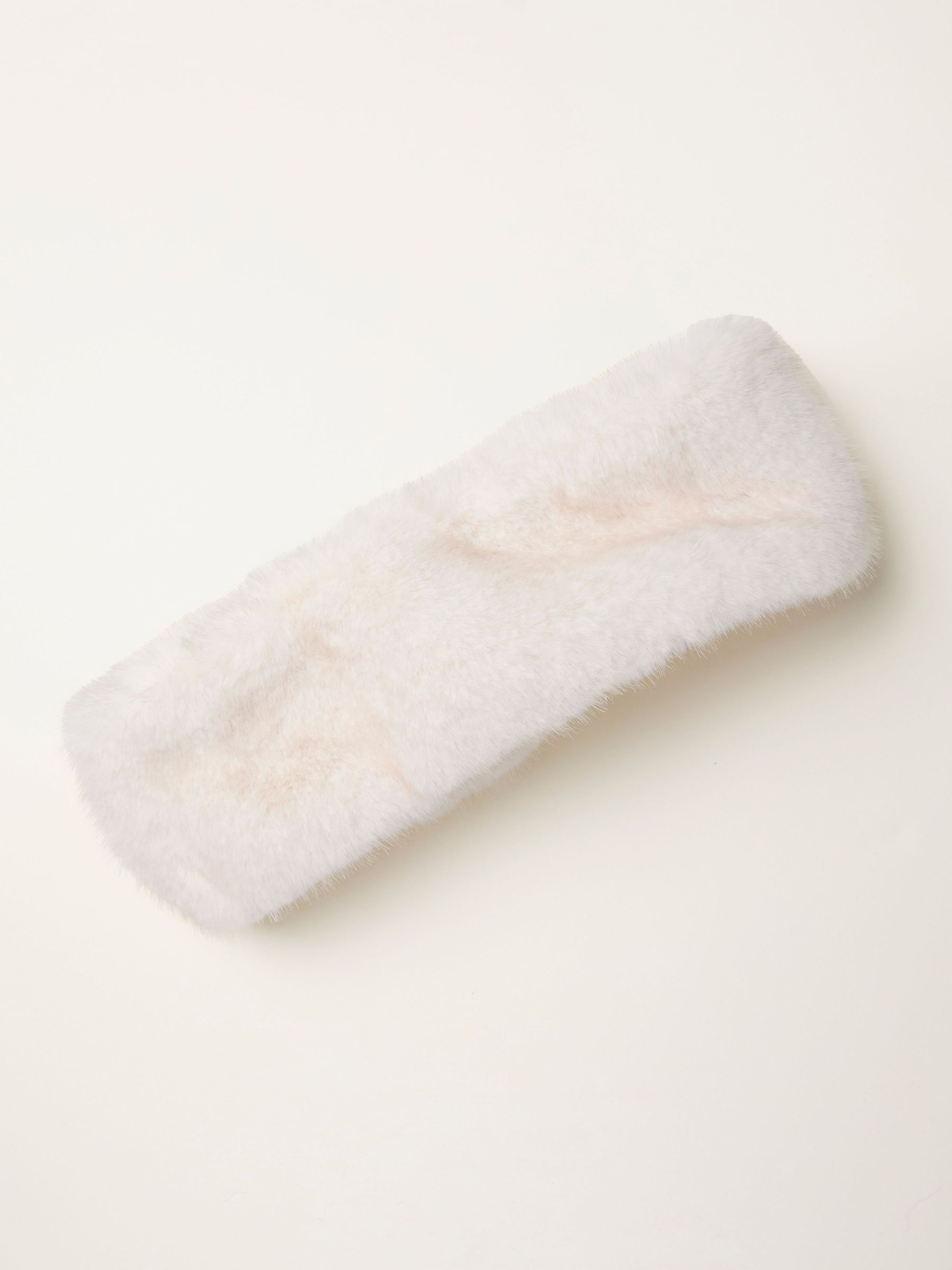 Ivory Faux Fur Headband (F03008) | $31
