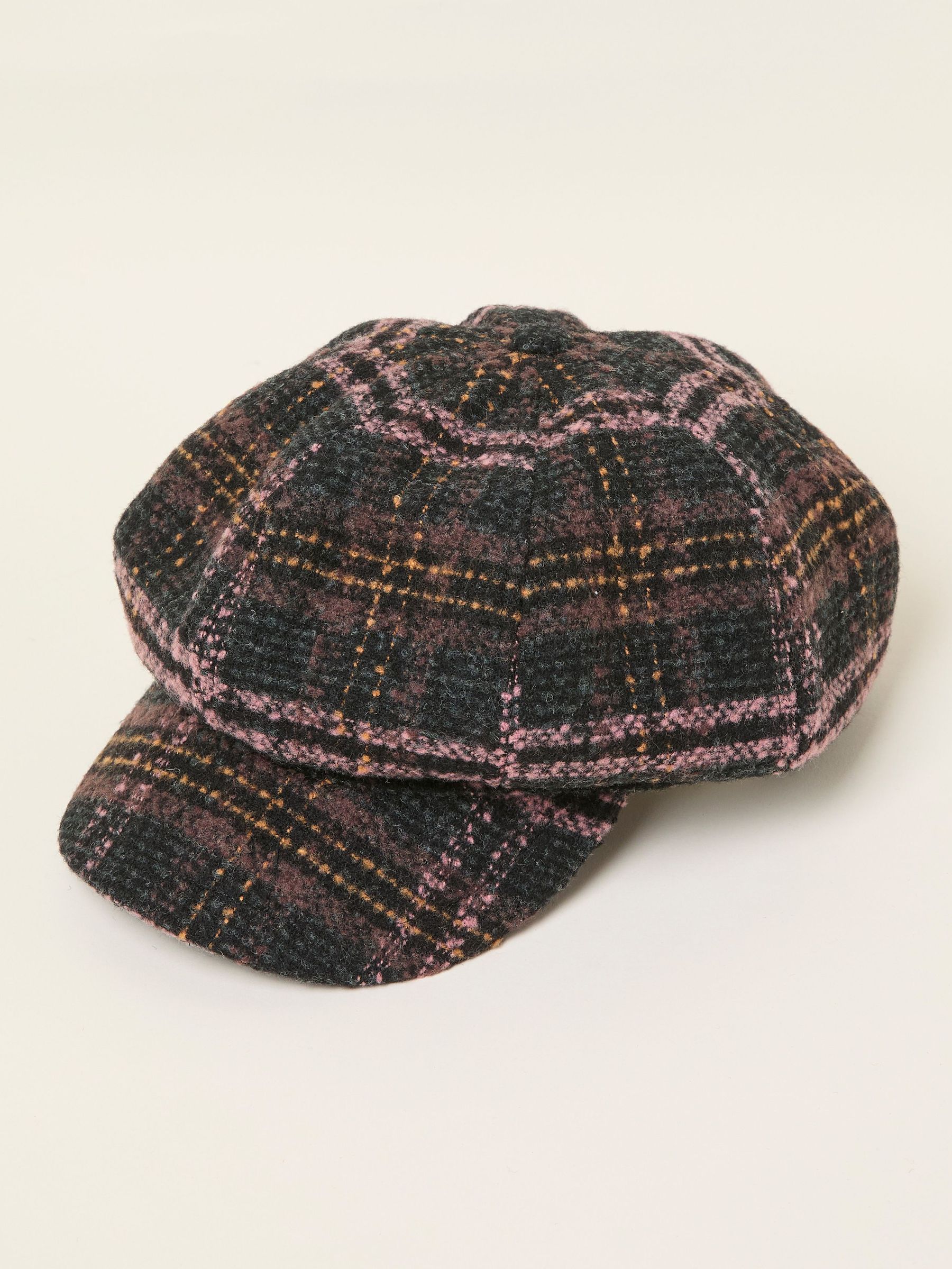 Multi Tweed Baker Boy Hat (F03016) | €33
