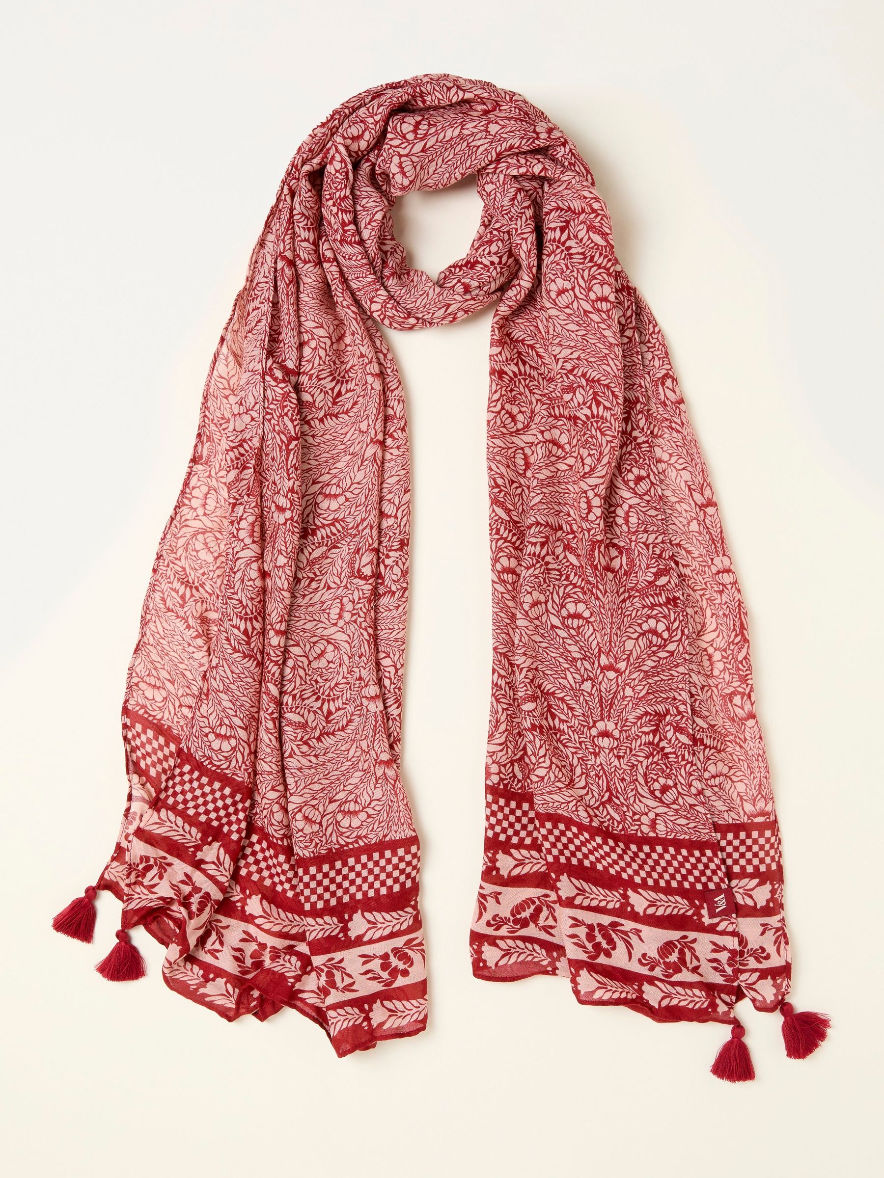 Red Floral Bouquet Scarf (F03091) | €33