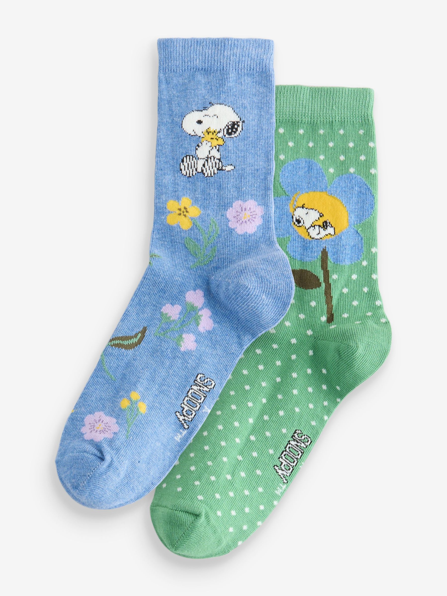 Multi Colour 2 Pairs of Snoopy Socks (F03239) | $18