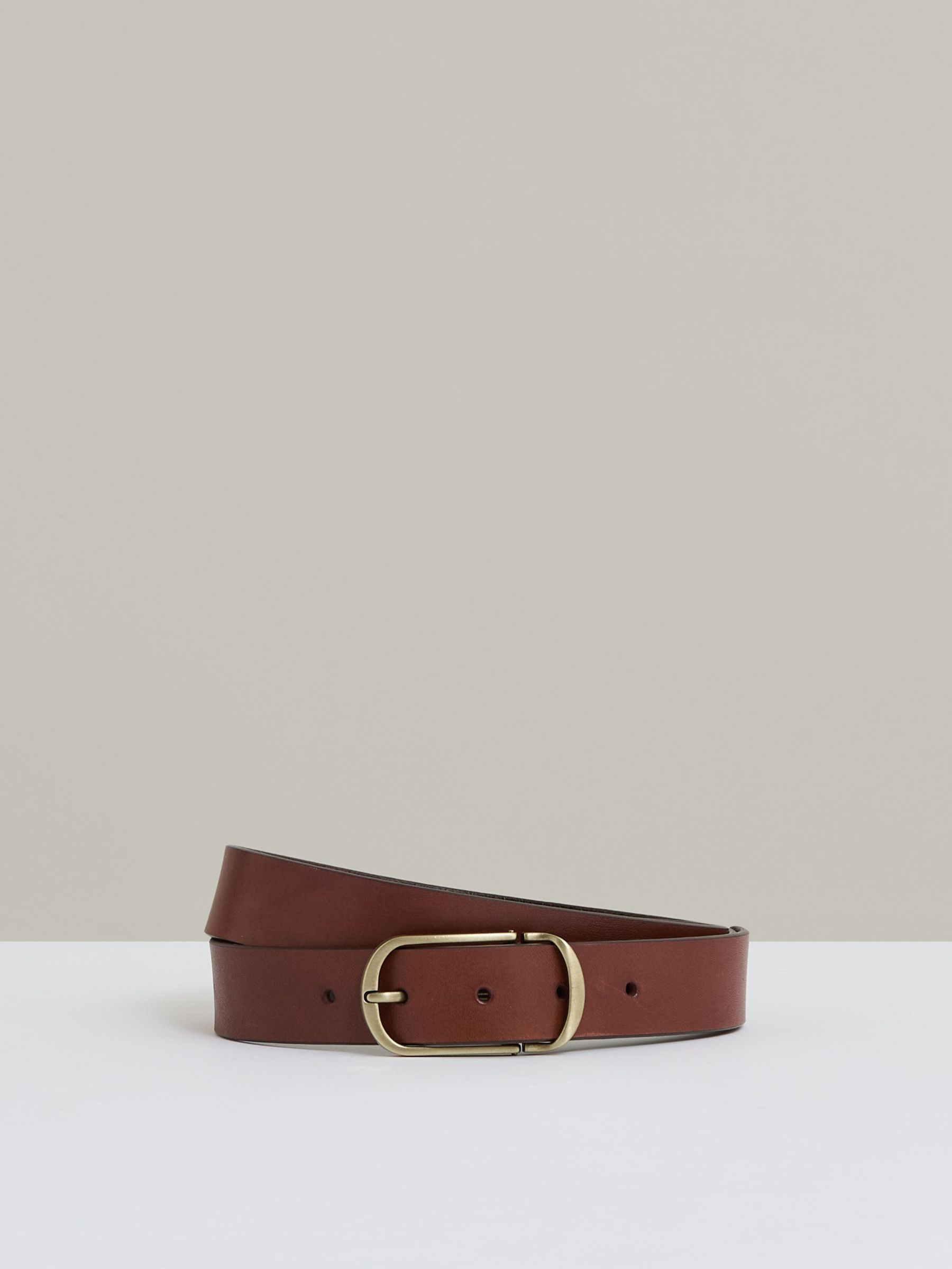 Leather Gradual-Fade Belt in Dark Tan (F03995) | €95