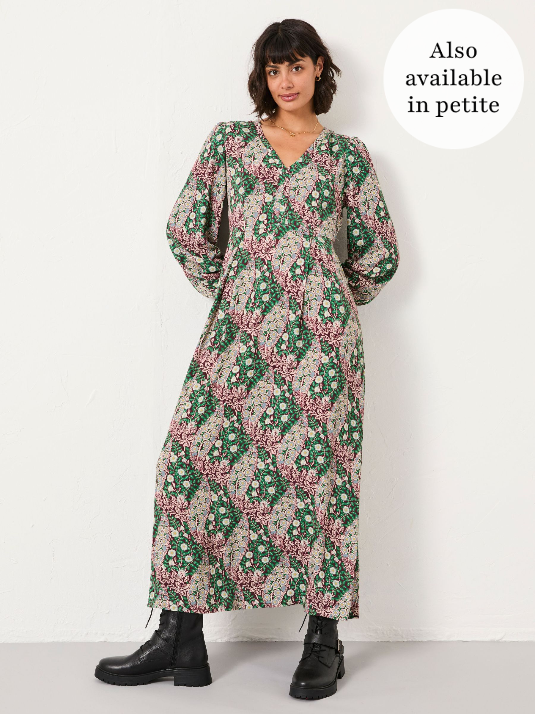 Multi Regular Japanese Rose Midi Dress (F07507) | €95