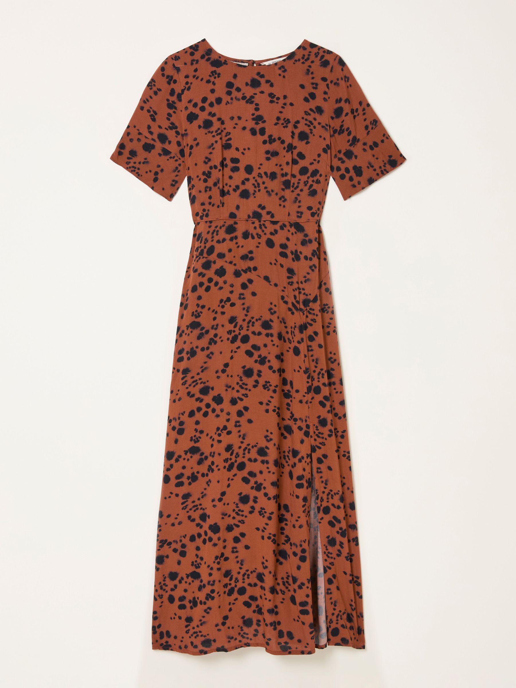 Winona Tan Brown Animal Spot Regular Midi Dress (F07527) | €99