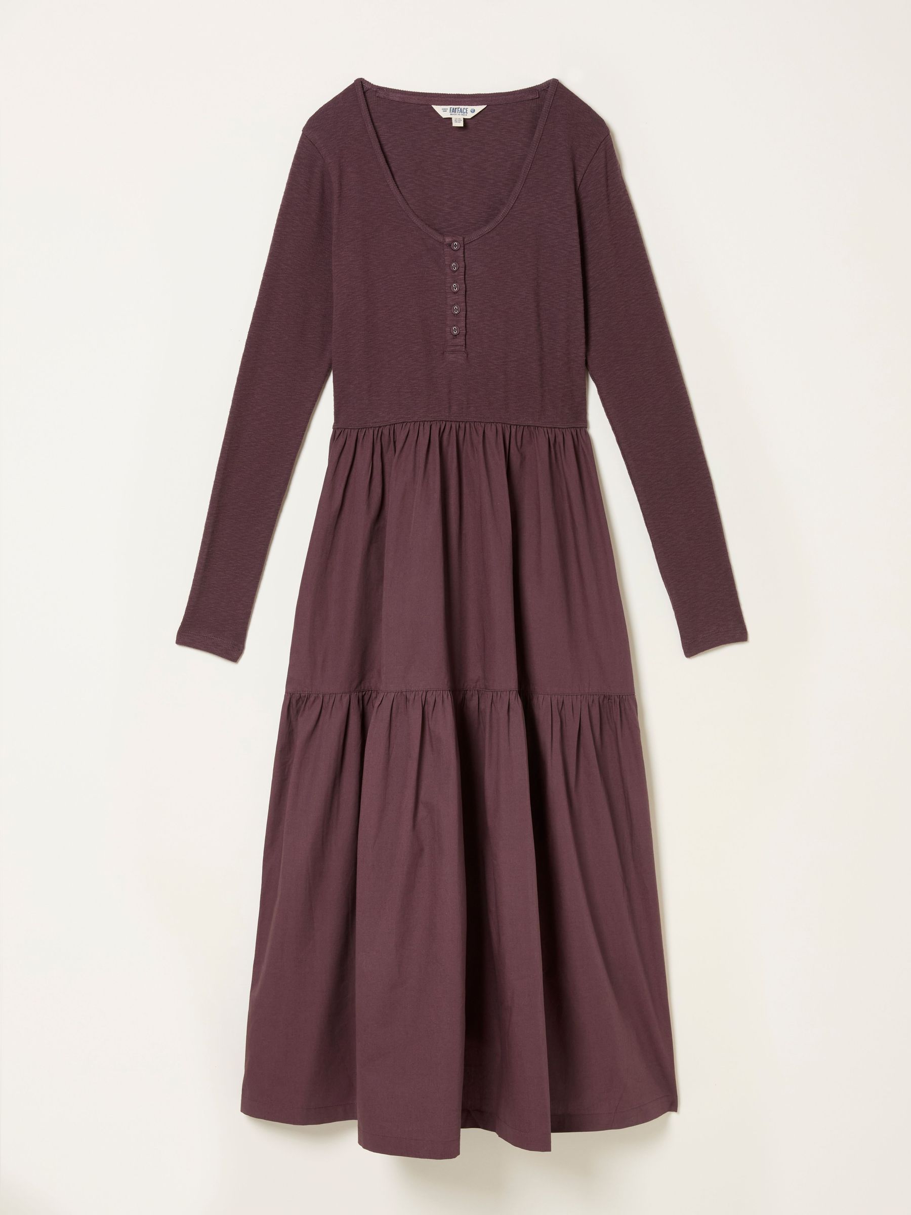 Louise Dusky Purple Regular Jersey Woven Midi Dress (F07535) | €77.50