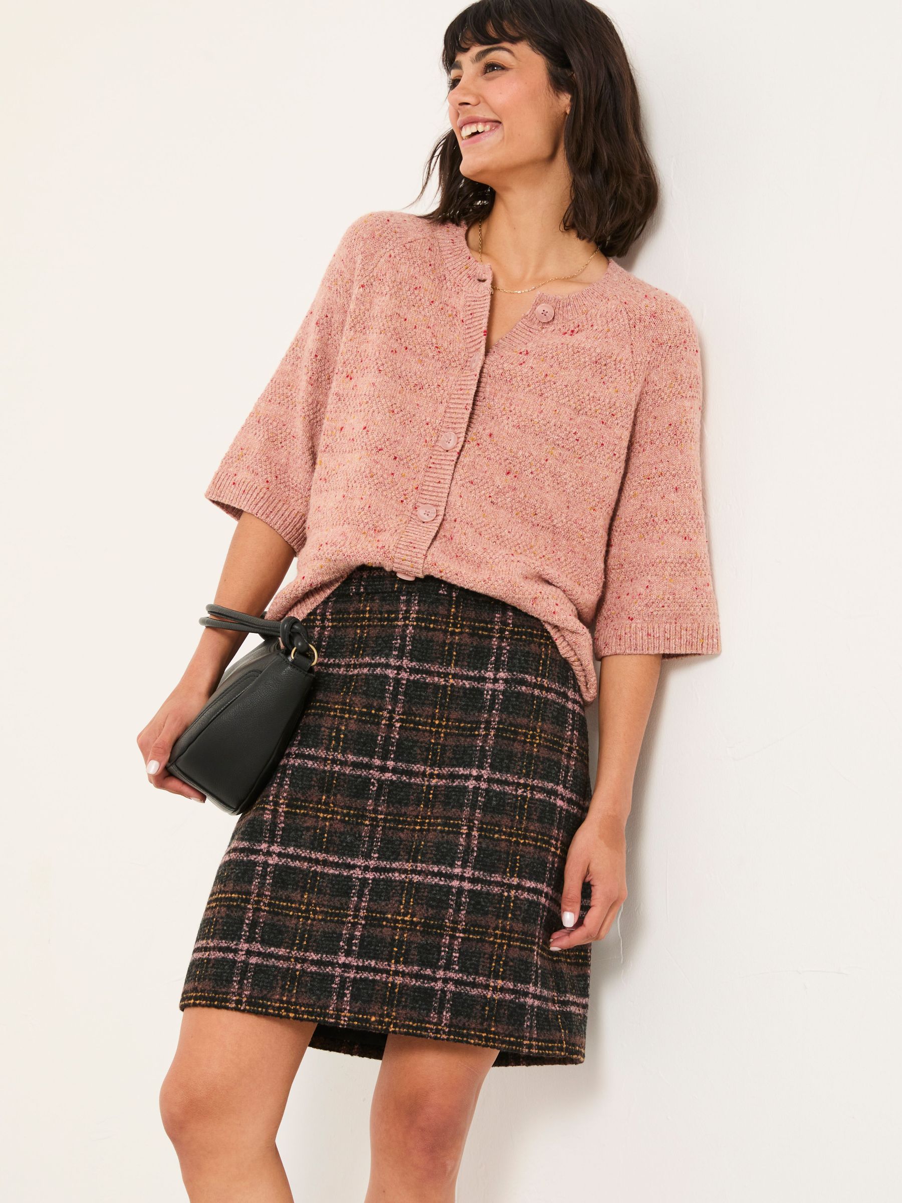 Jess Navy Tweed Skirt (F07564) | €68.50