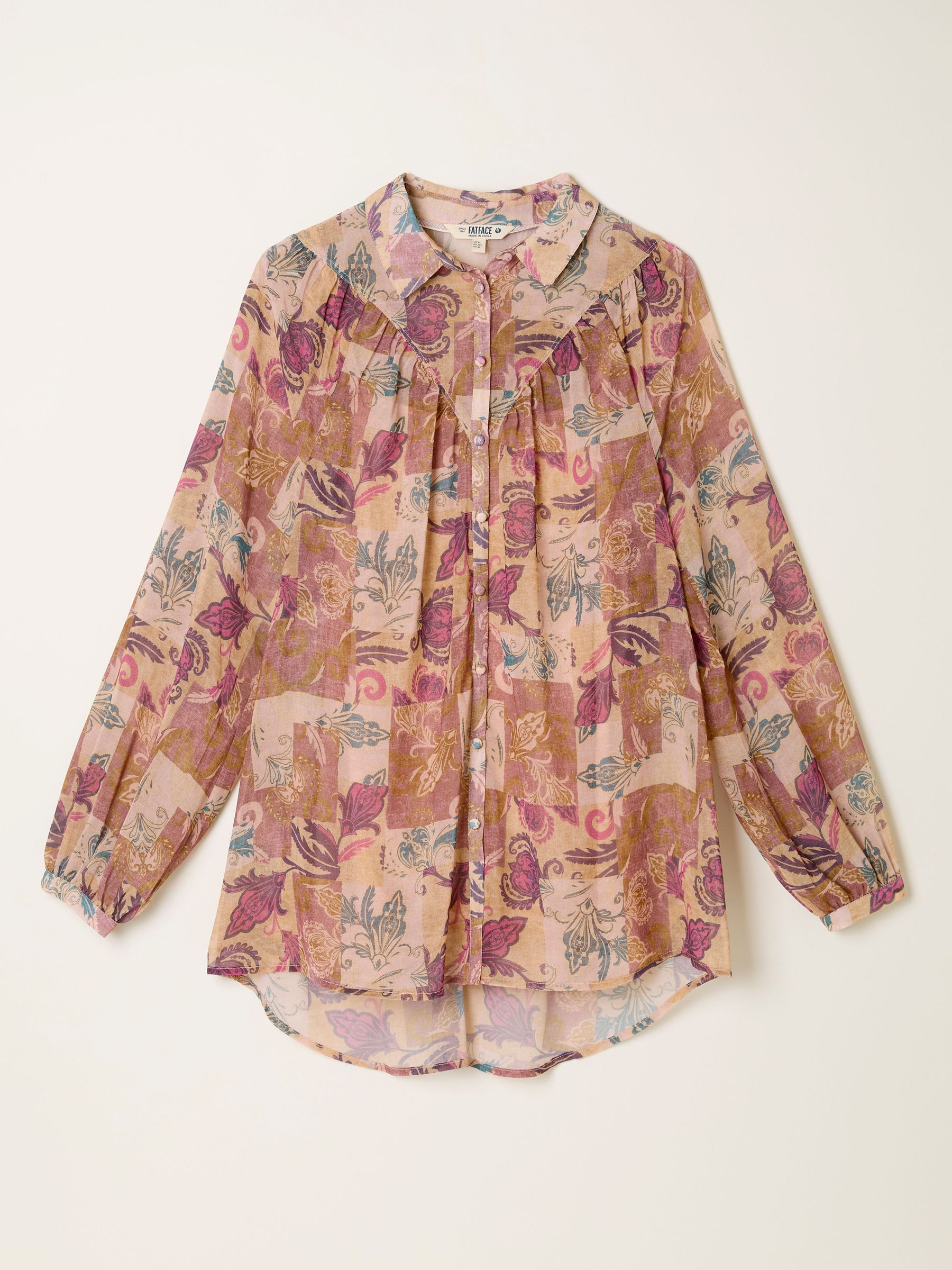 Pamala Rose Pink Patched Chintz Blouse (F07574) | €65