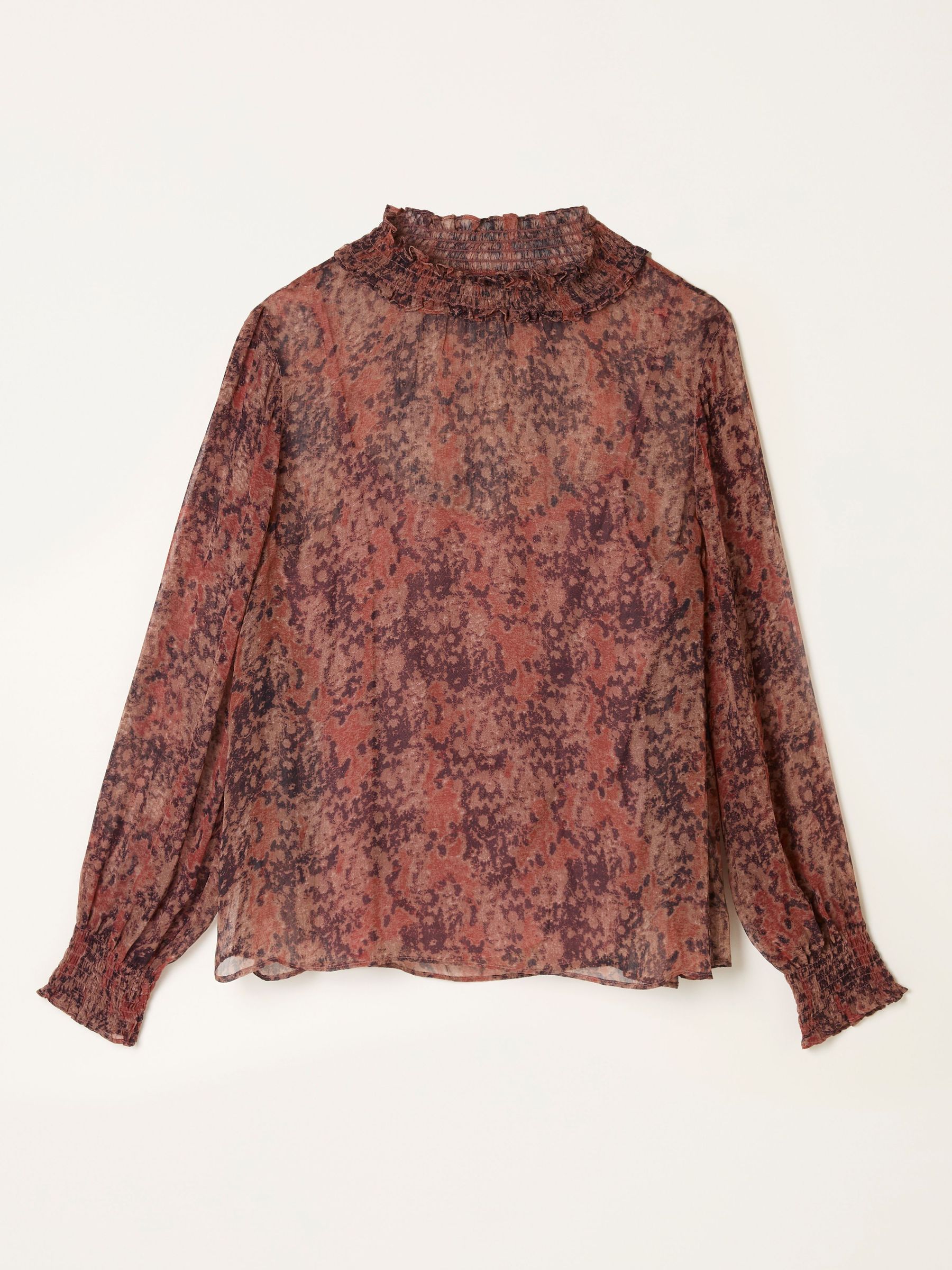 Jaclyn Dusky Purple Vintage Texture Blouse (F07593) | $90