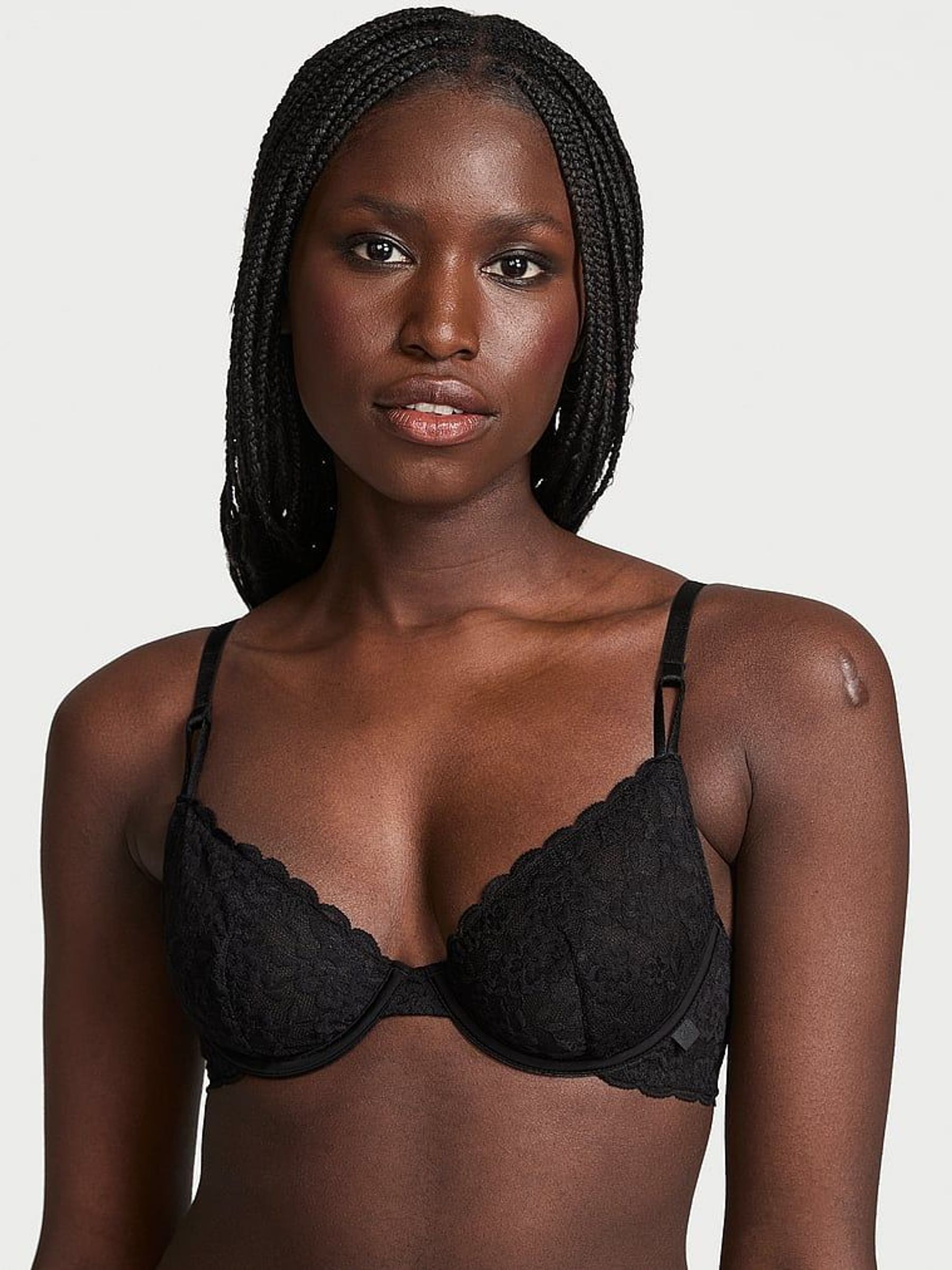 Black Unlined Demi Sexy Tee Lace Bra (F07631) | €29
