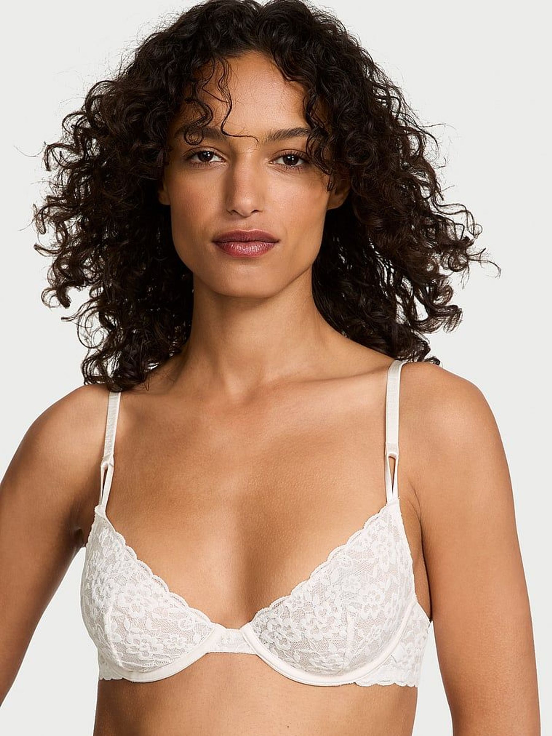 Coconut White Unlined Demi Sexy Tee Lace Bra (F07657) | €29