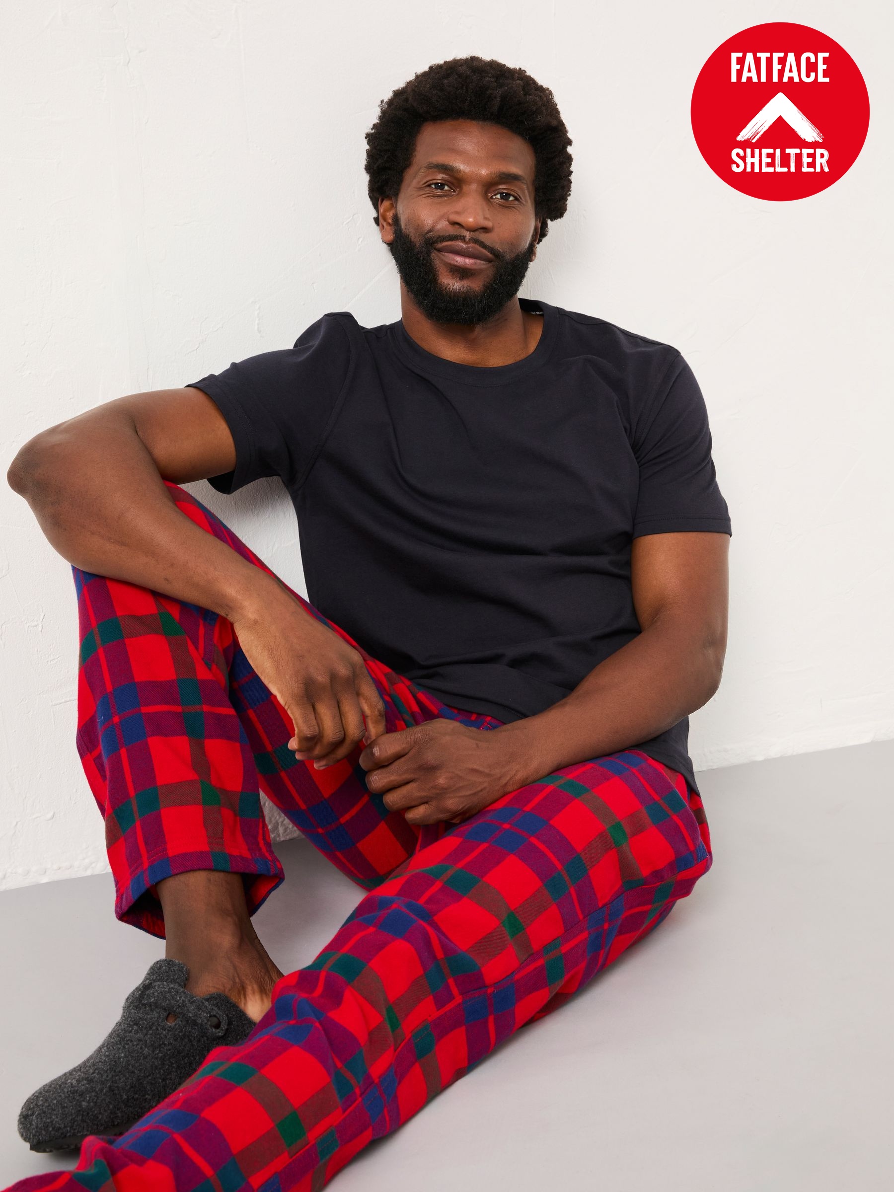Red Shelter Check Pyjama Bottoms (F08259) | €52