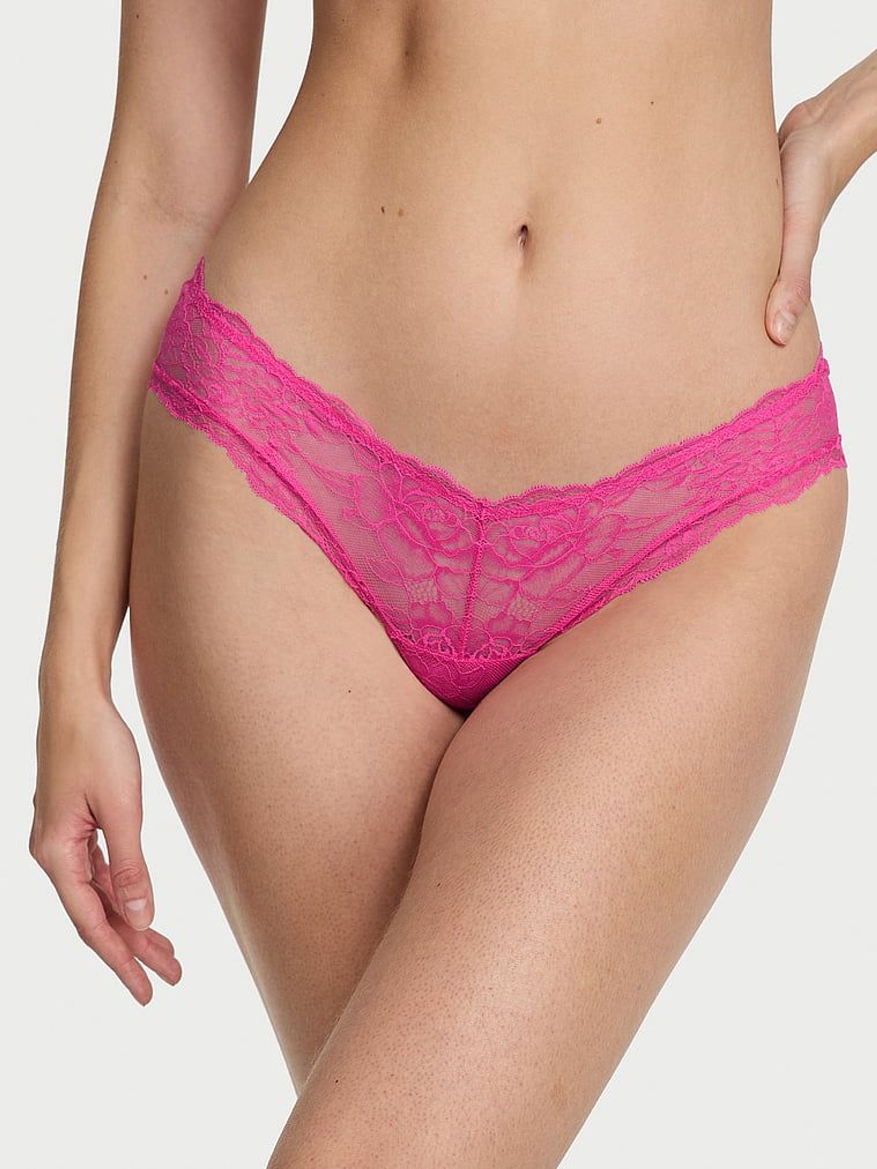 Ultra Pink Cheeky Rose Lace Knickers (F09103) | €15.50