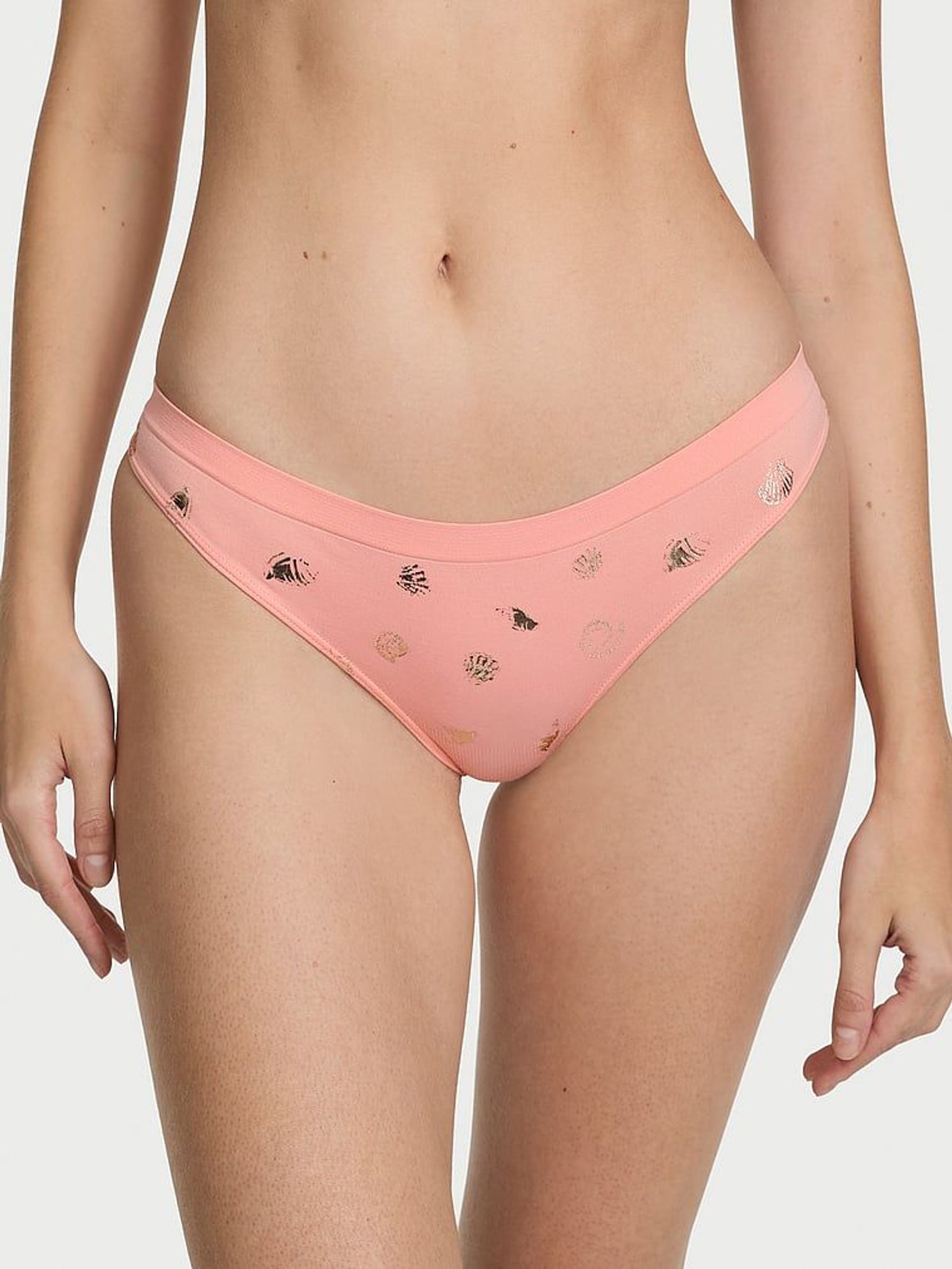 Peachy Orange Thong Knickers (F09126) | €10.50