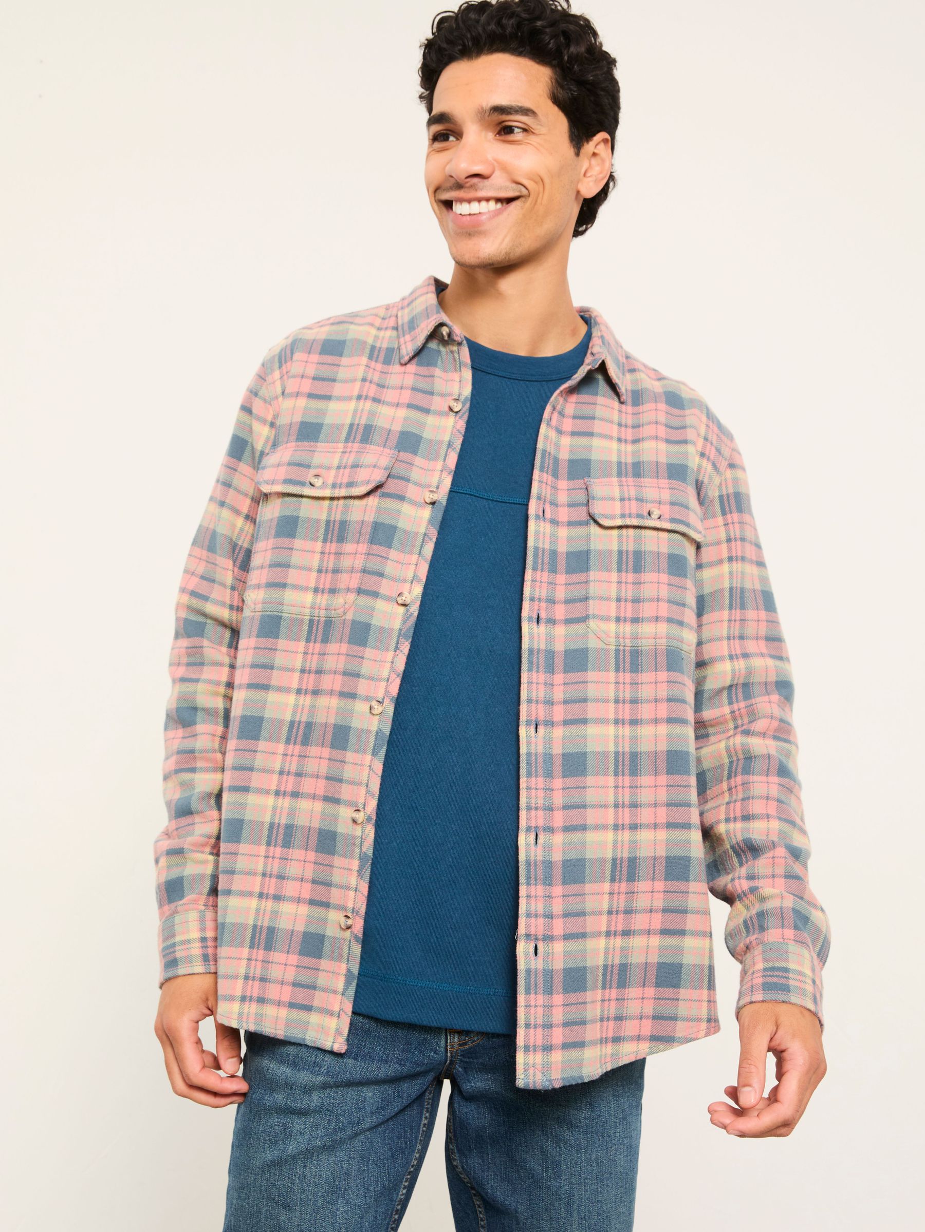 Newby Rose Pink Long Sleeve Check Shirt (F09297) | $95