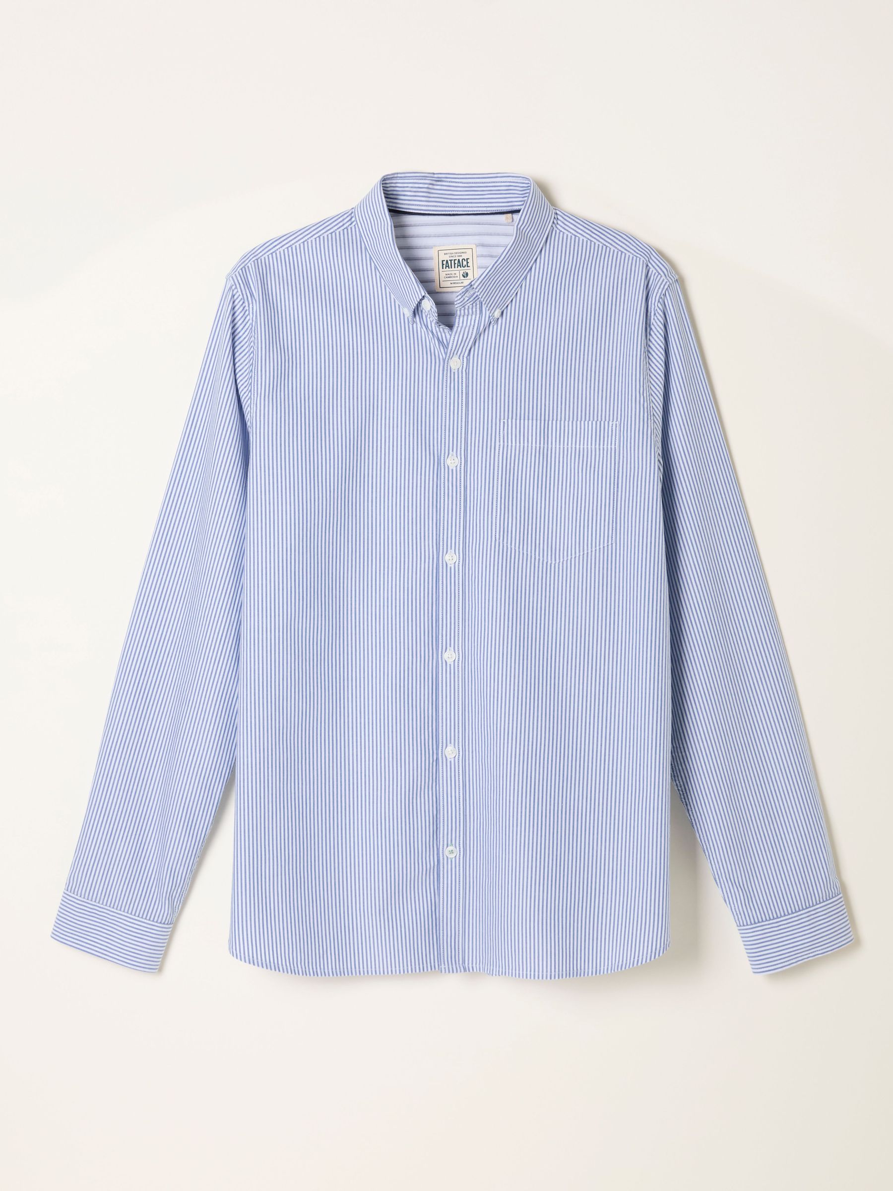 Tarvin Blue Long Sleeve Stripe Shirt (F09332) | $85