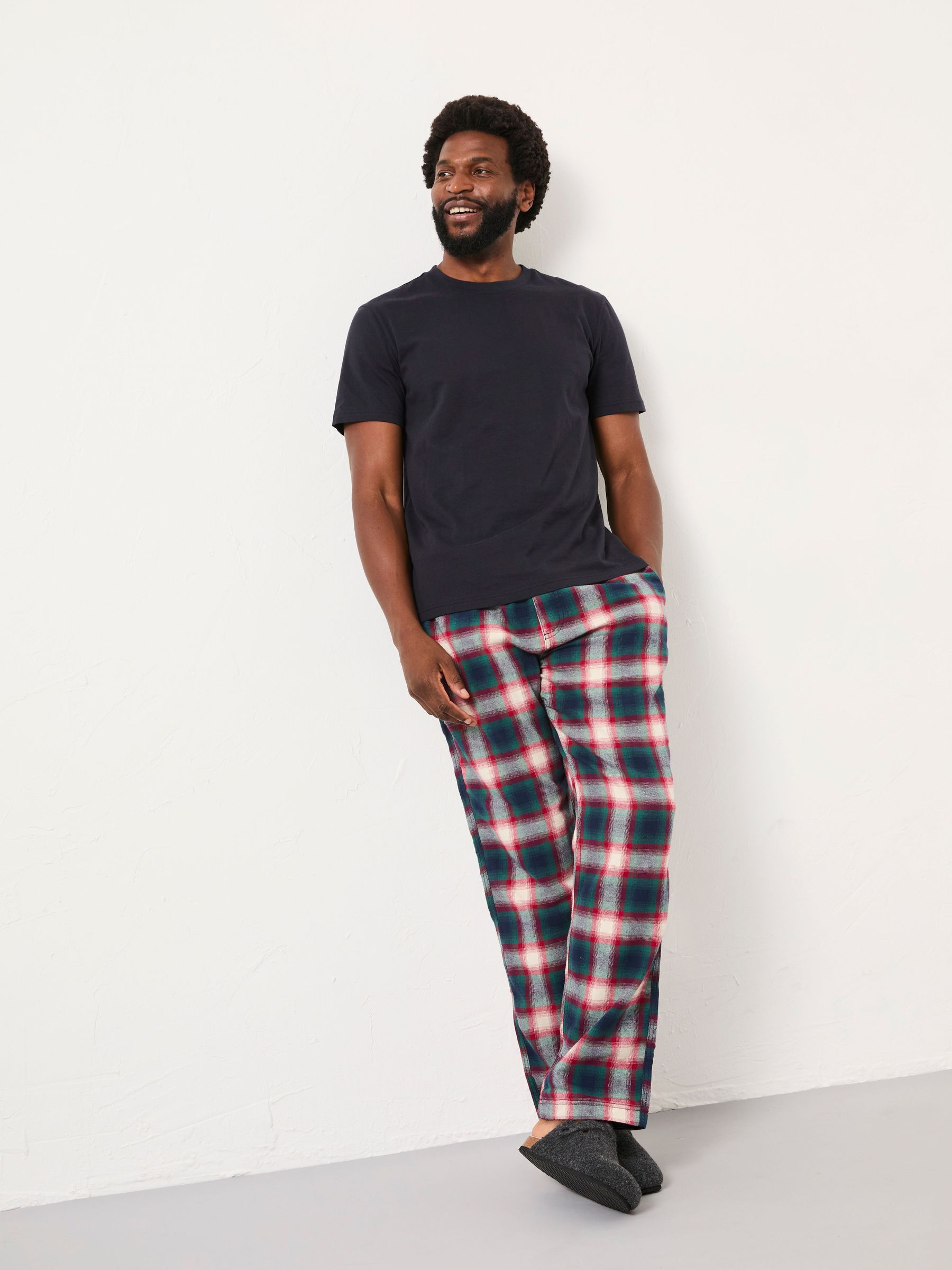 Tyne Navy Check Pyjama Set (F09391) | $95