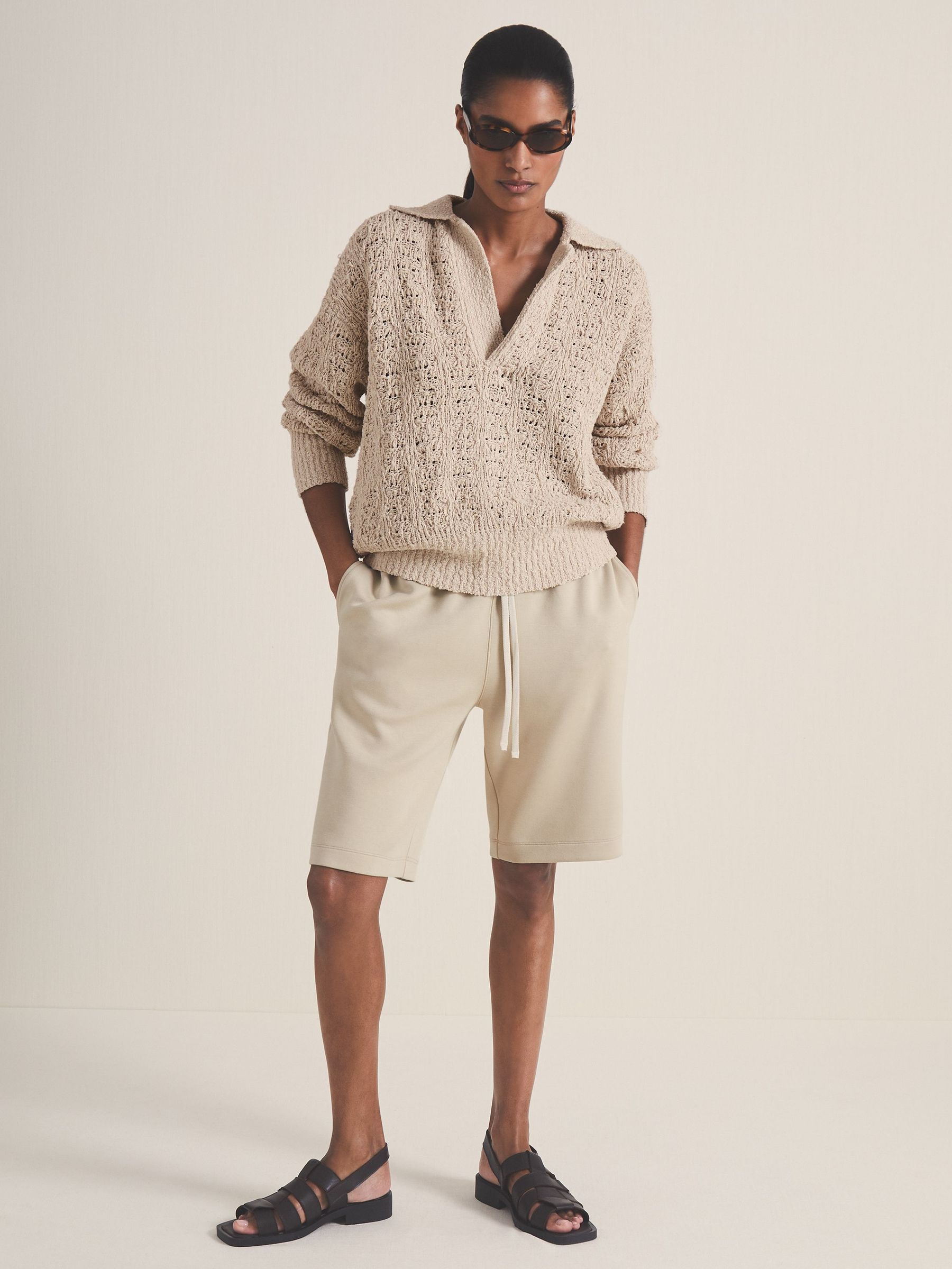 Reiss | Les 100 Ciels Bouclé Jumper in Grey (F09553) | €230