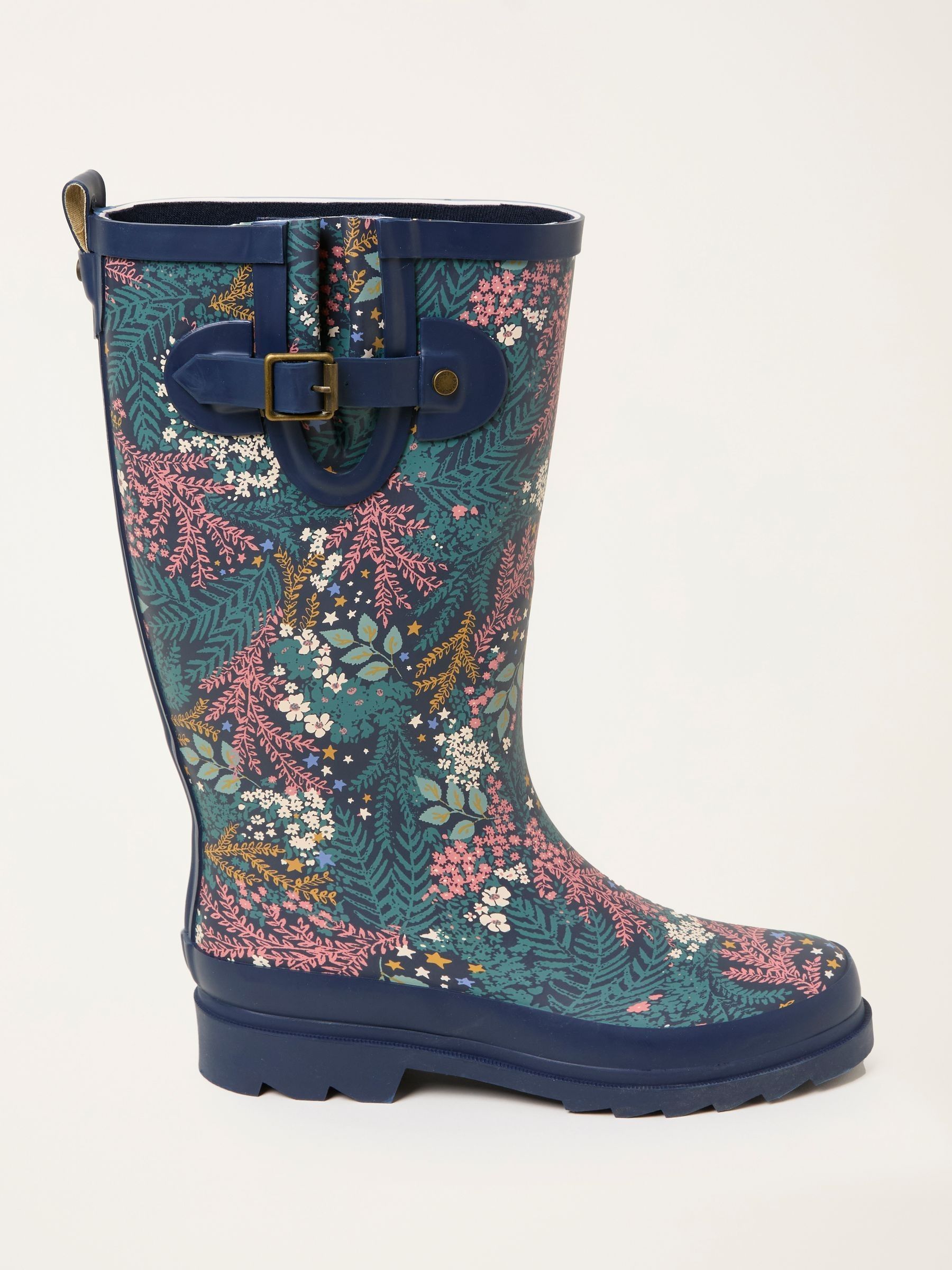 Navy Rubber Printed Welly (F11099) | $85