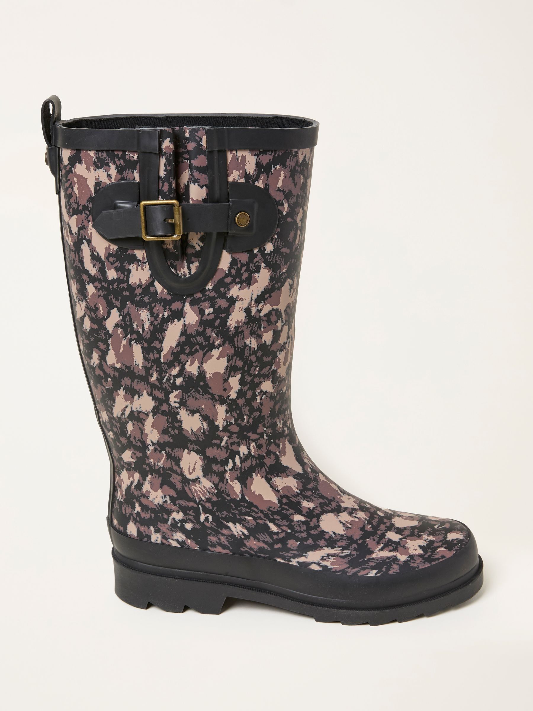 Black Rubber Printed Welly (F11107) | $85