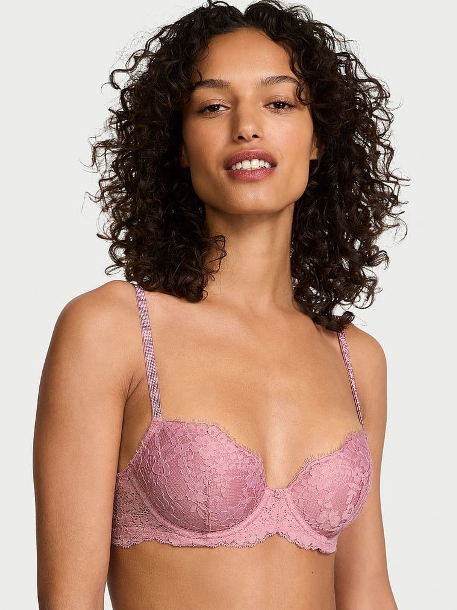 Dusk Mauve Pink Lightly Lined Demi Twinkle Strap Bra (F11245) | €68
