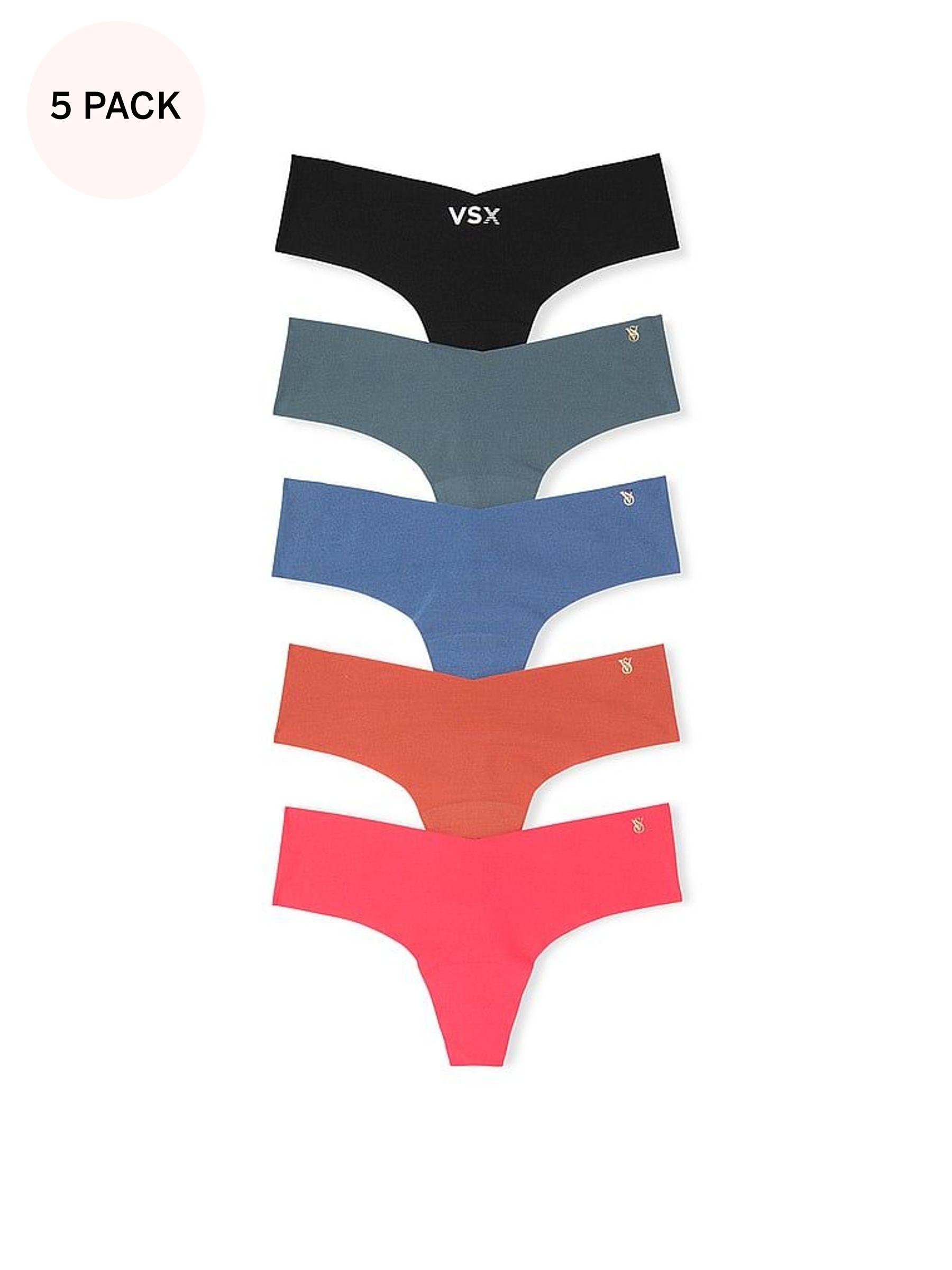 Black/Grey/Blue/Orange/Pink Thong 5 Pack Knickers (F11287) | €31