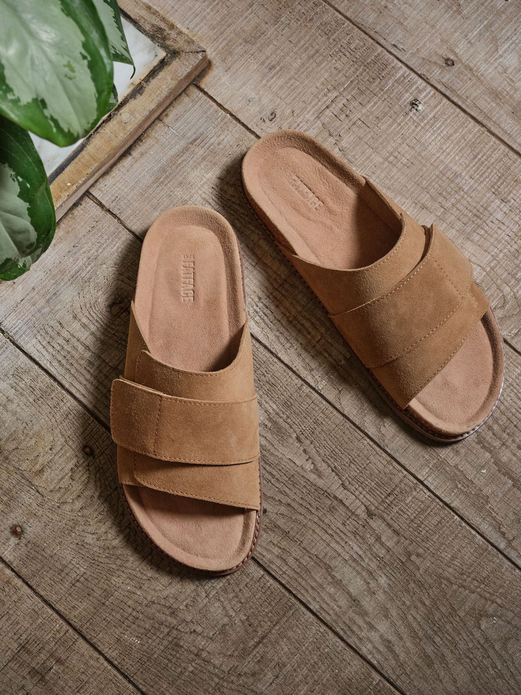 Natural Wrapped Open Toe House Shoe (F11308) | €56