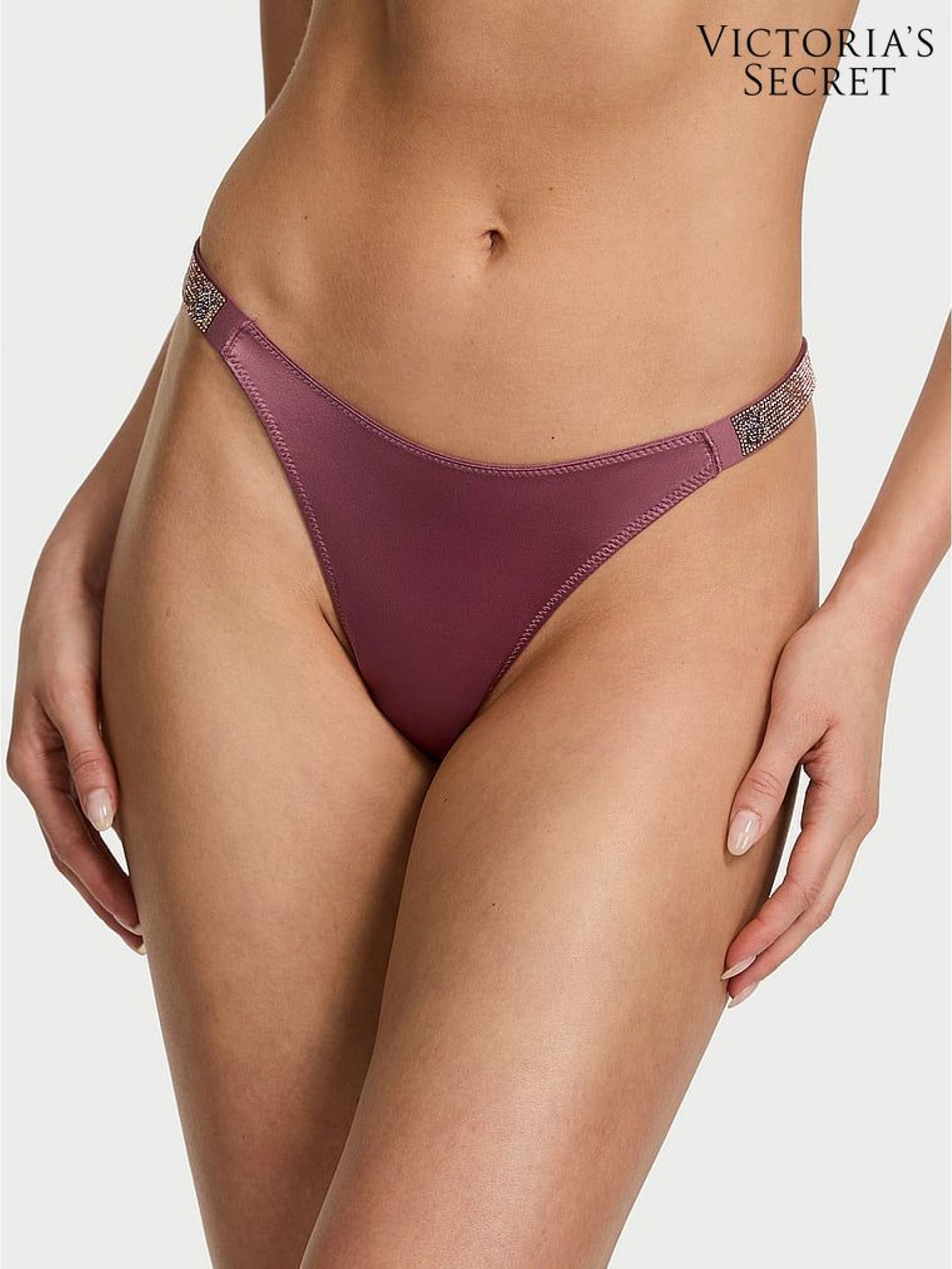 Purple Vapor Ombre Thong Shine Strap Knickers (F11517) | €22.50