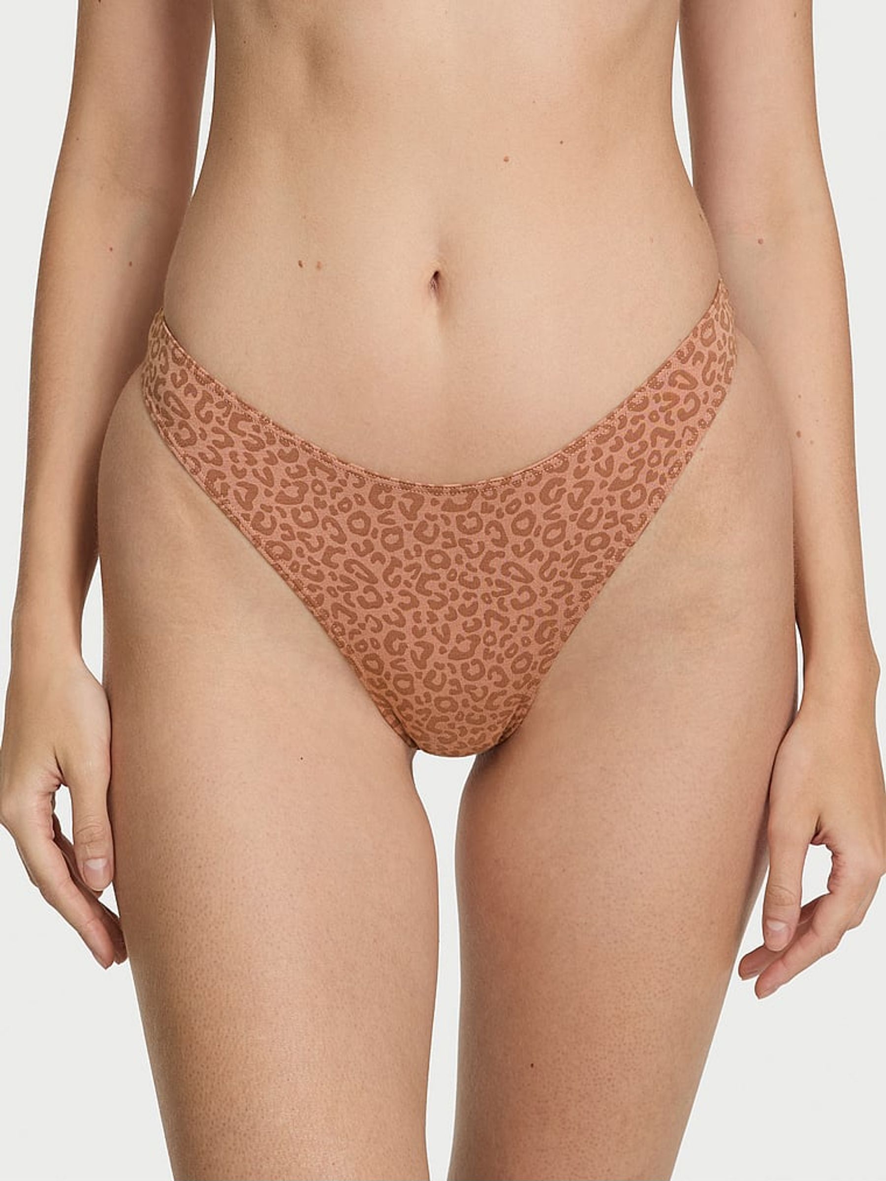 Leopard Nude Thong Knickers (F11552) | €10.50