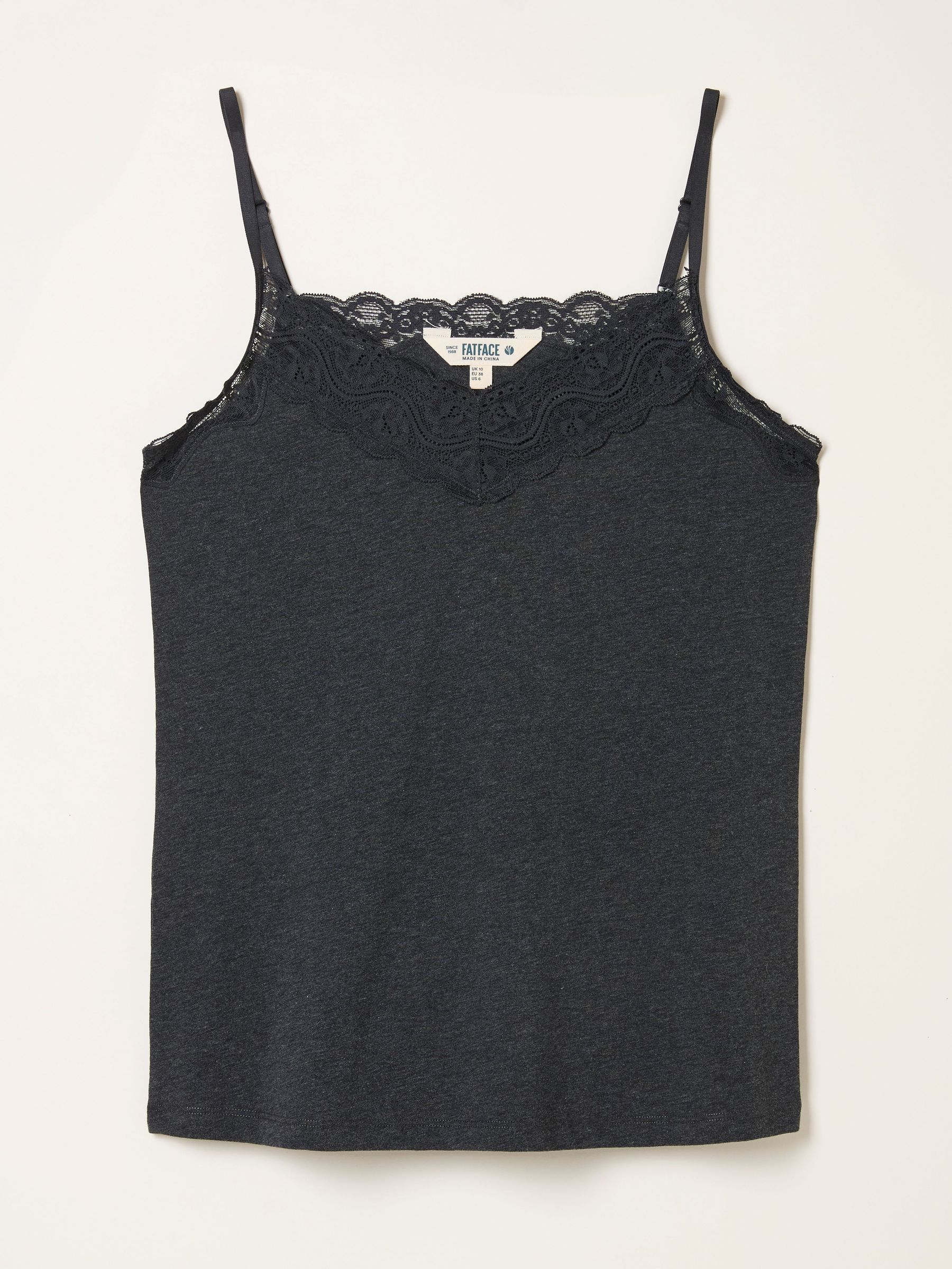Charcoal Grey Lace Vest (F11629) | $25
