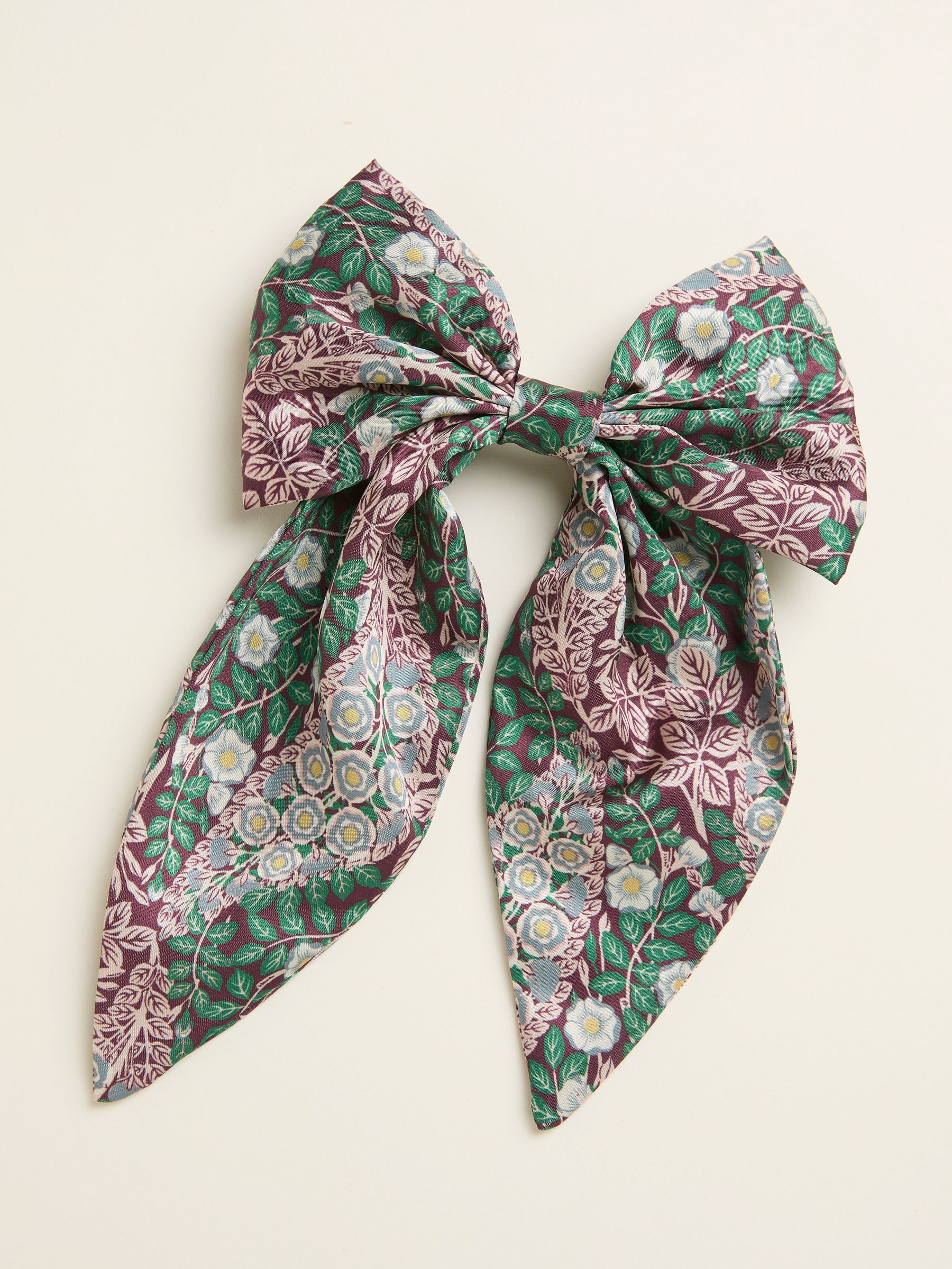 Burgundy Red Japanese Rose Hair Bow (F14512) | €13.50