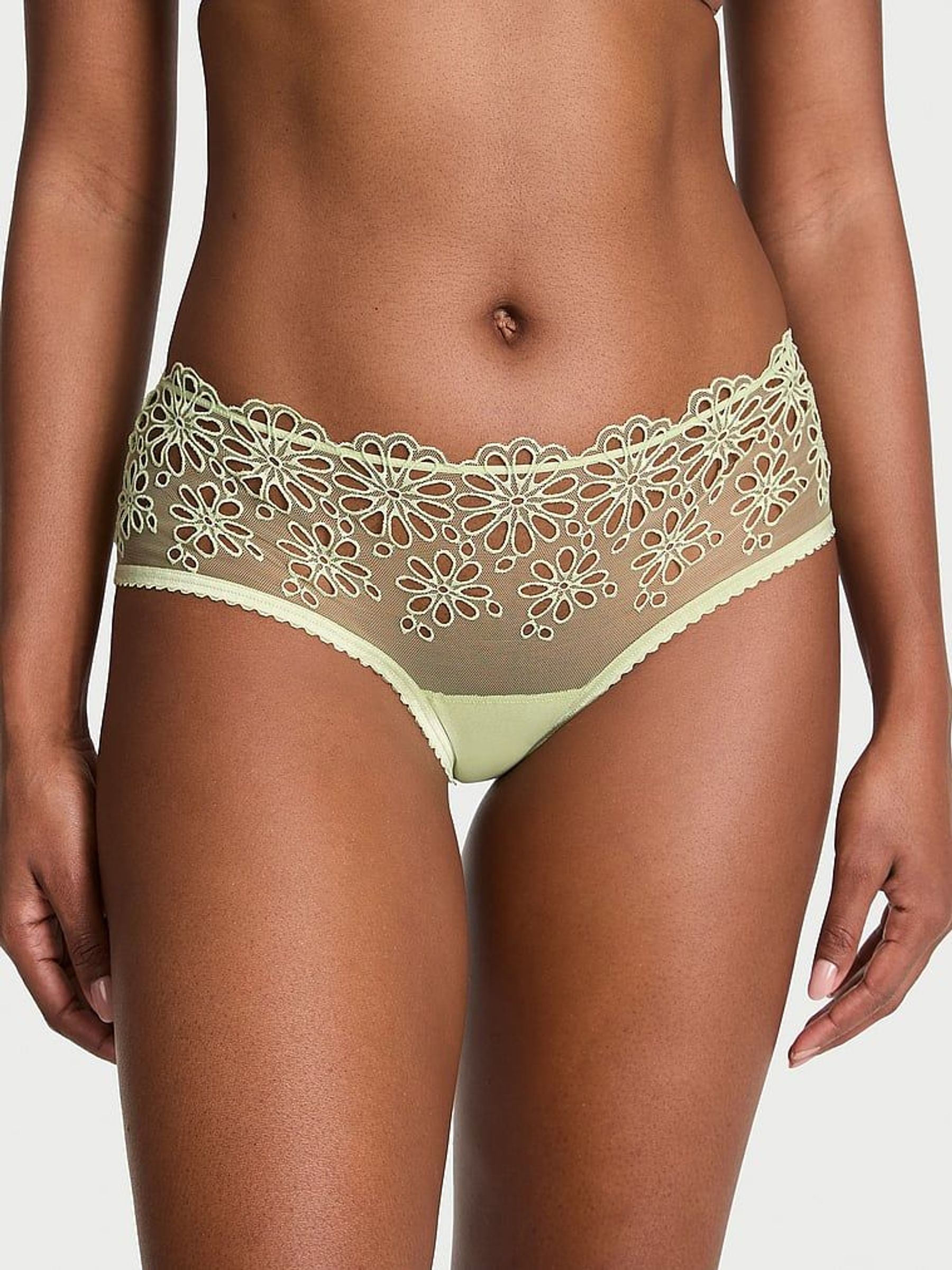 New Reed Green Cheeky Eyelet Mesh Knickers (F15610) | €10.50
