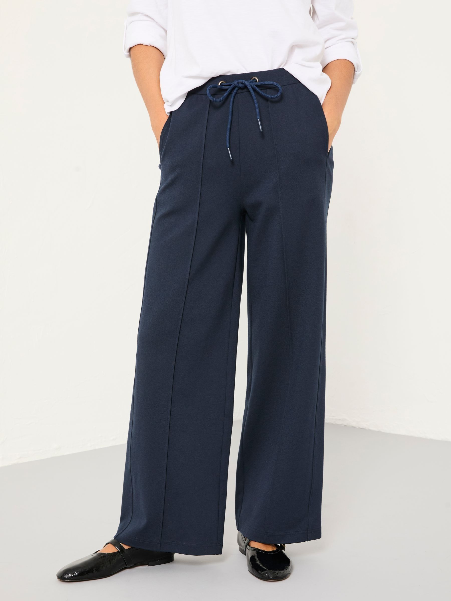 Ely Navy Ponte Wide Leg Trouser (F16788) | €65