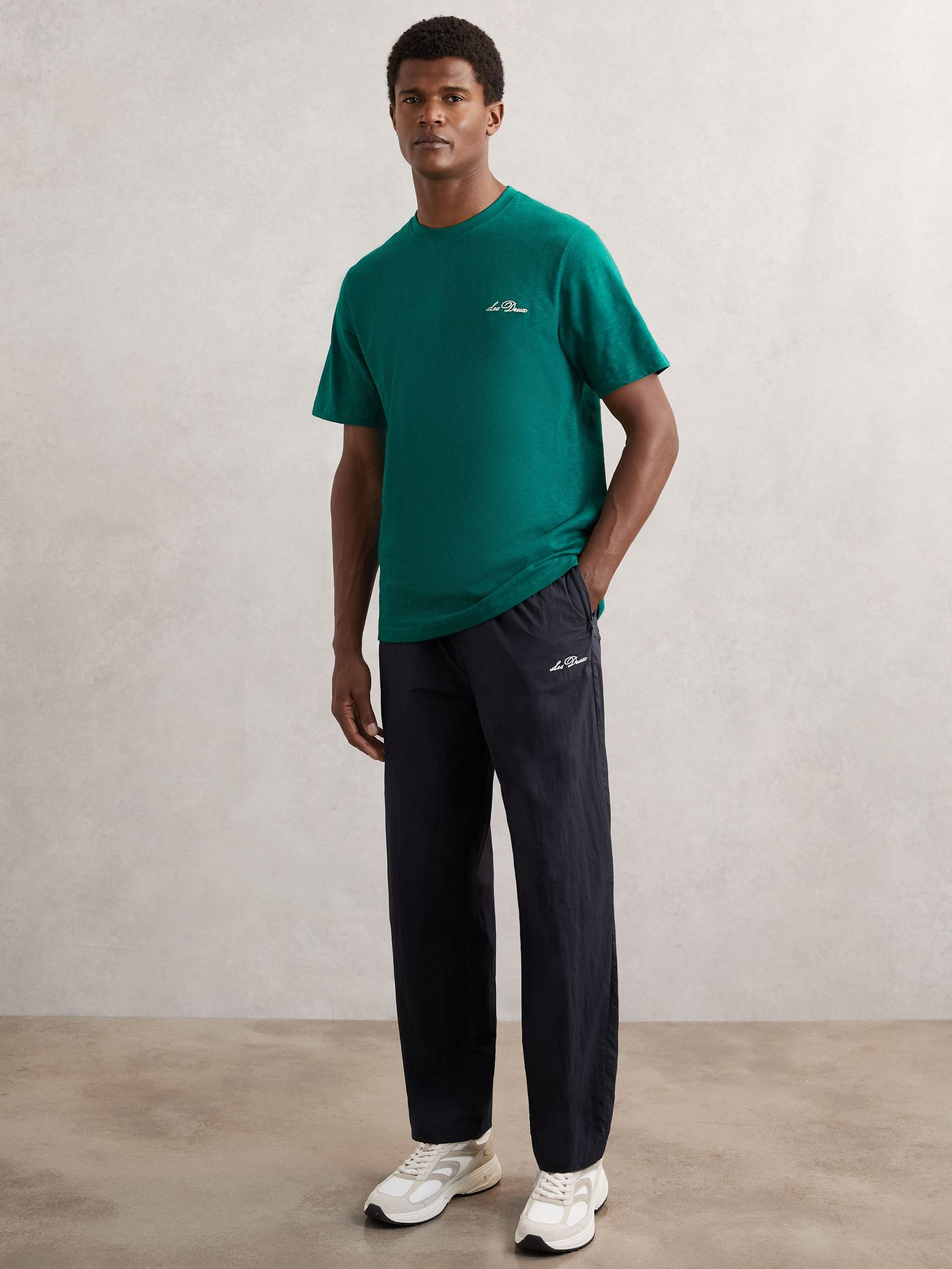 Les Deux Technical Logo Joggers in Dark Navy (F18097) | DKK795