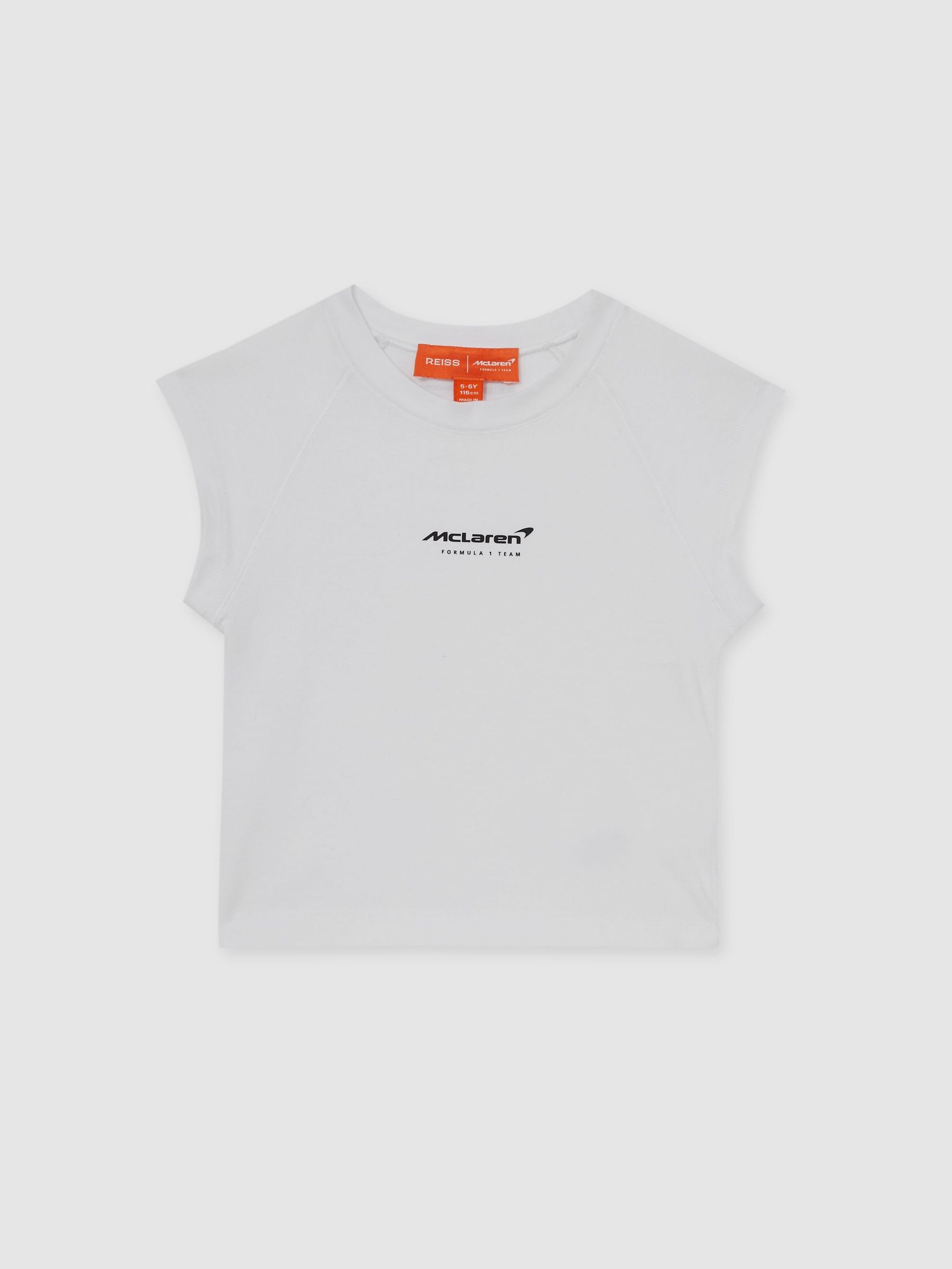 13-14 yrs McLaren F1 Team Cropped Logo T-Shirt in White (F18156) | US$35