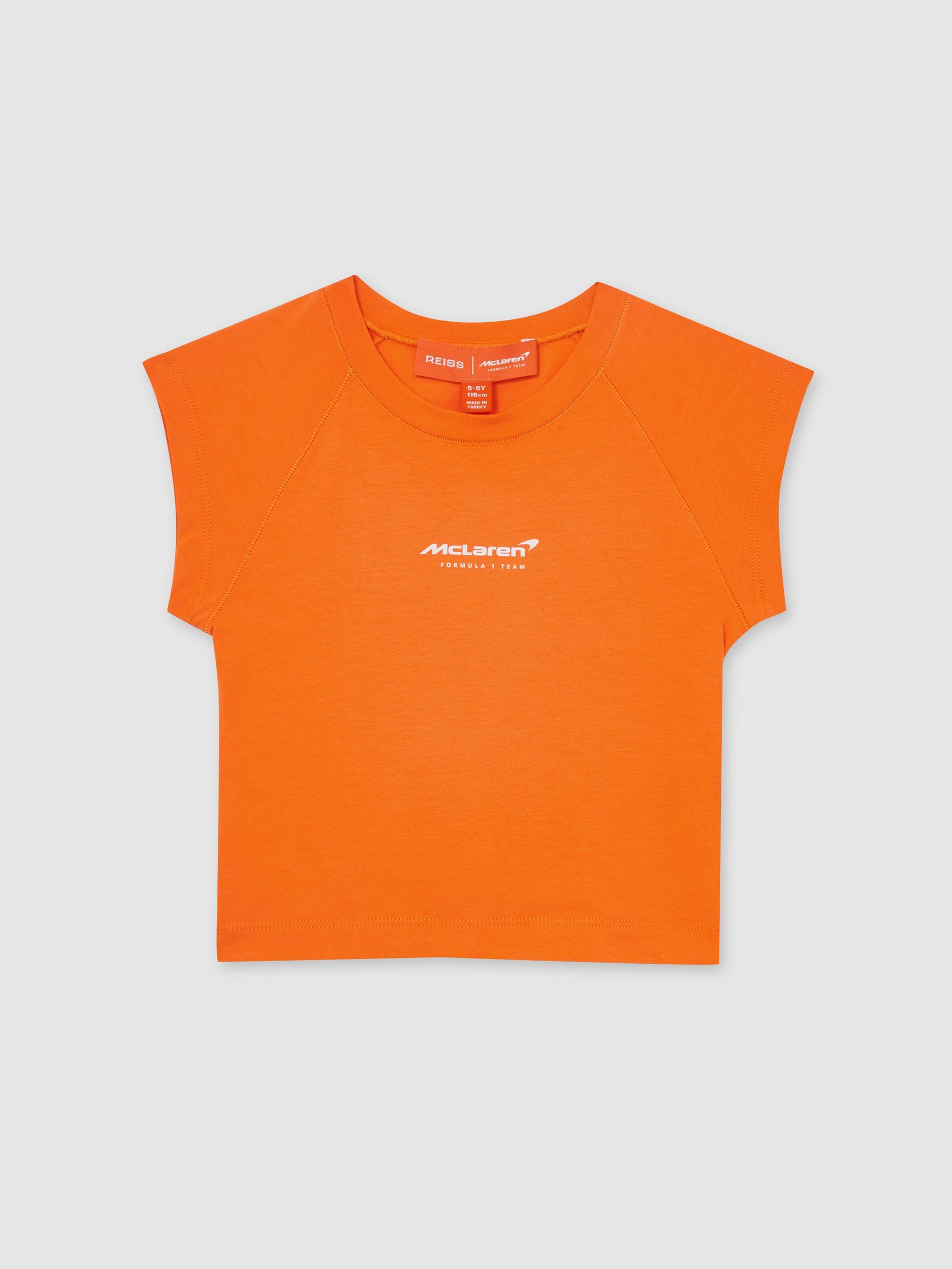 13-14 yrs McLaren F1 Team Cropped Logo T-Shirt in Orange (F18175) | €35