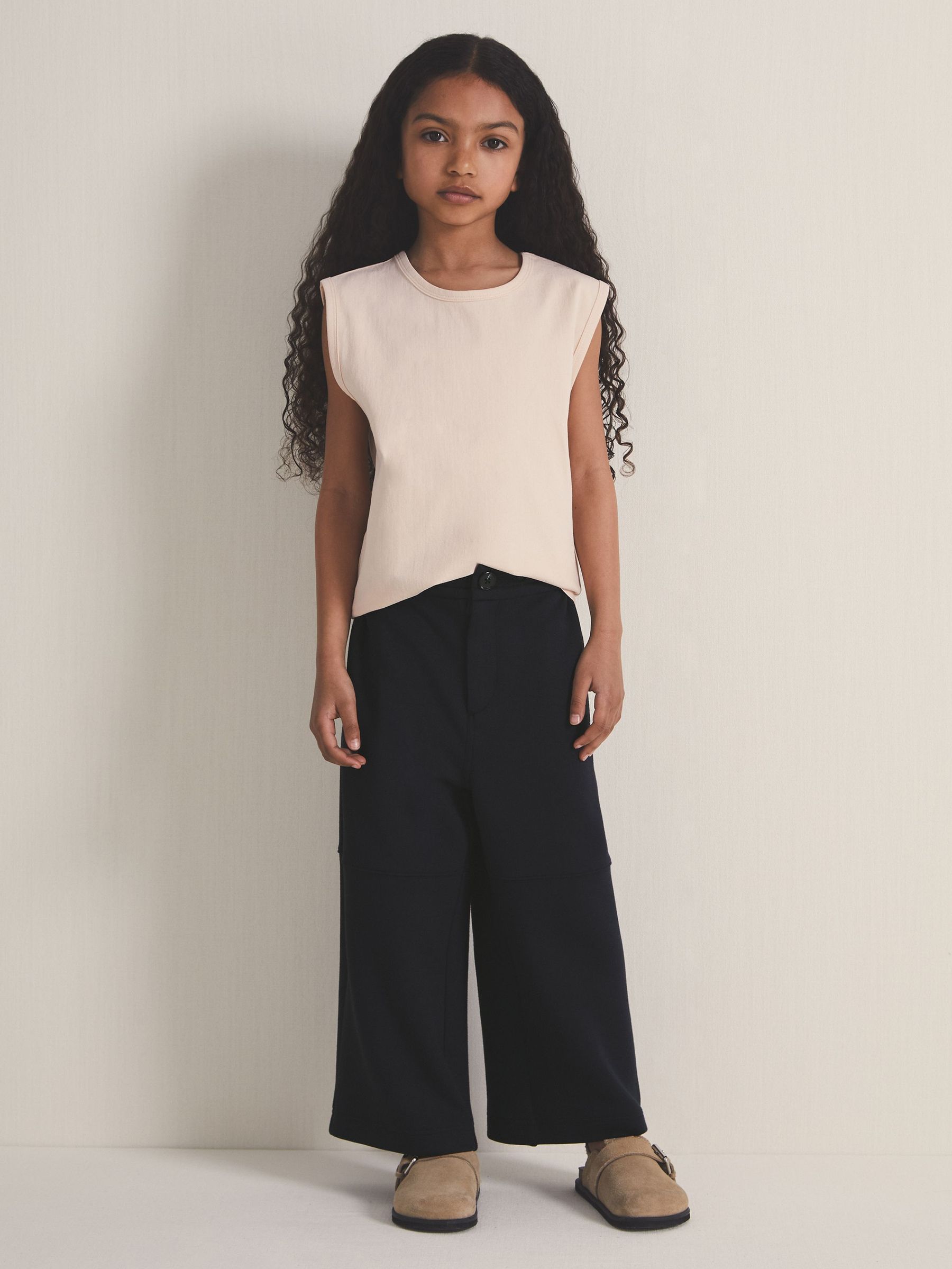 4-9 yrs Reiss | Les 100 Ciels Wide-Leg Joggers in Navy (F18224) | US$80