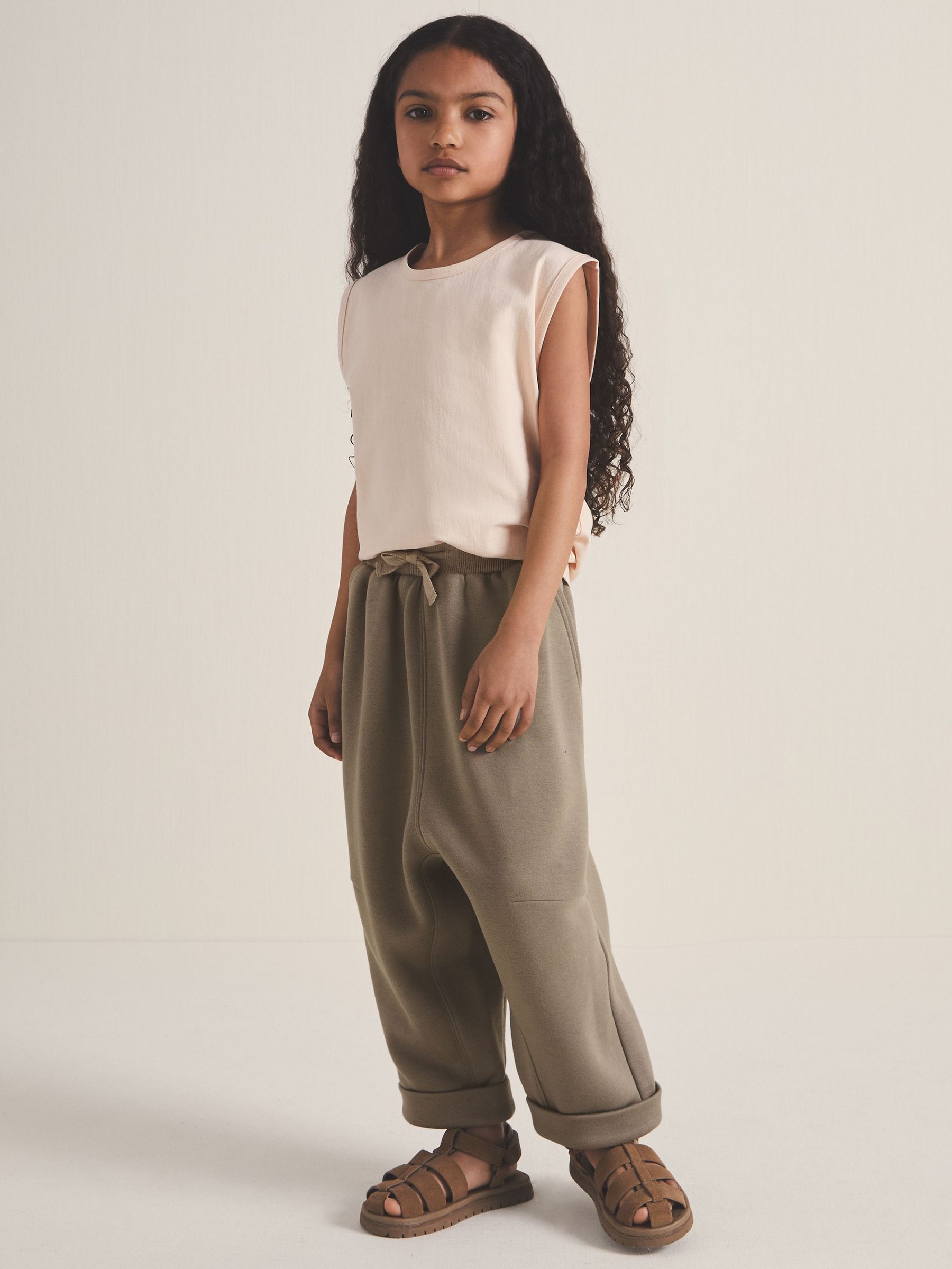 4-9 yrs Reiss | Les 100 Ciels Jersey Joggers in Mink (F18229) | €70