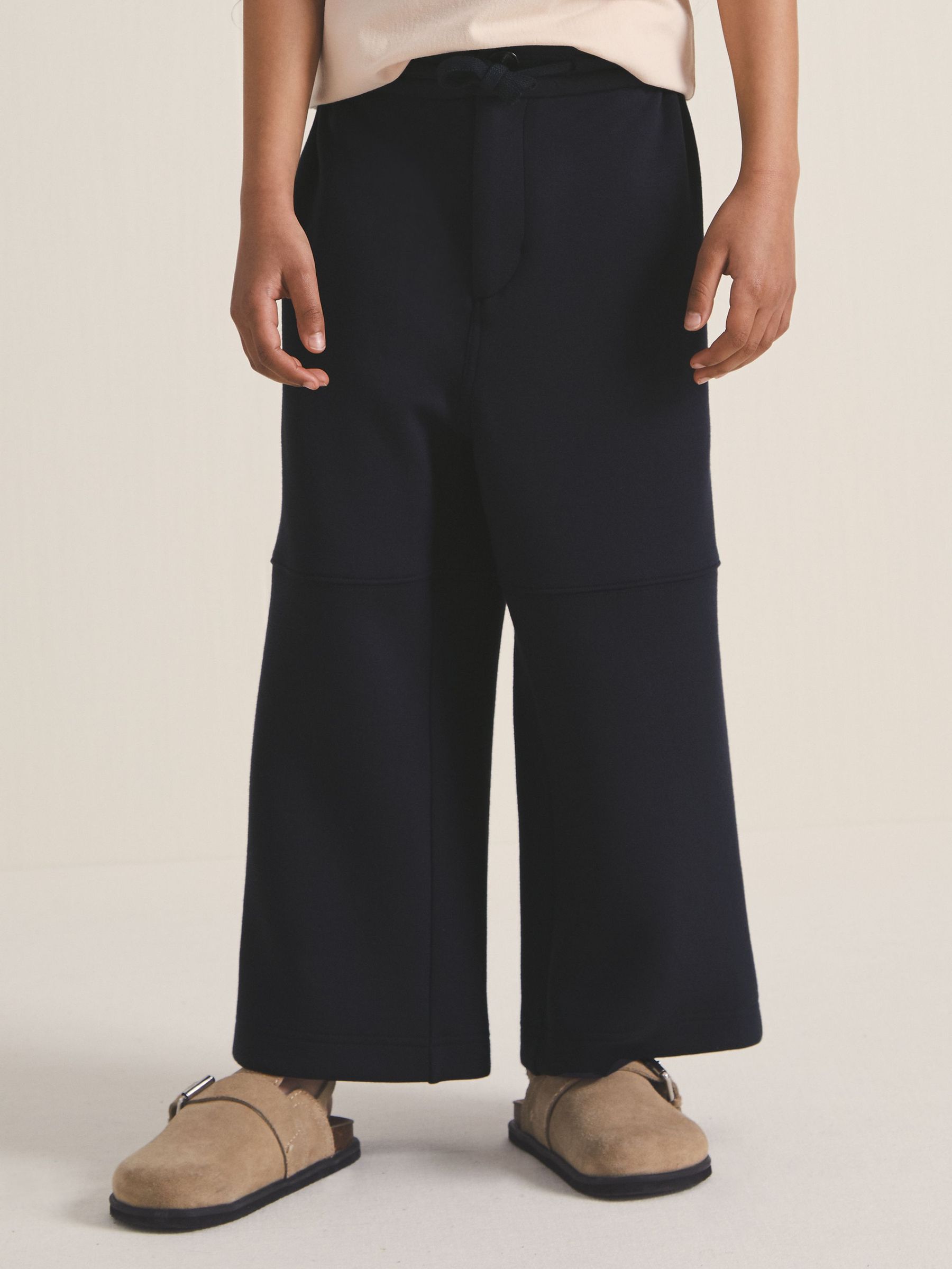 9-13 yrs Reiss | Les 100 Ciels Wide-Leg Joggers in Navy (F18246) | US$90