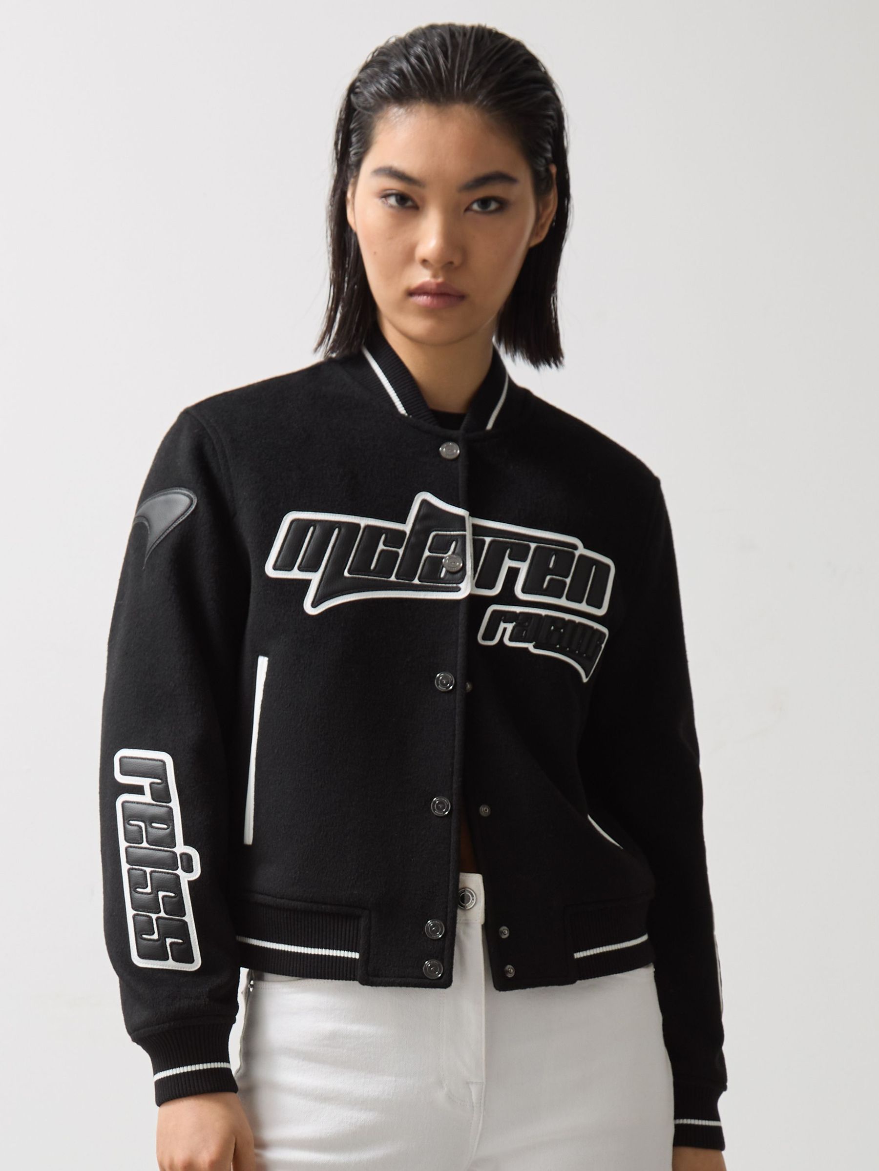 McLaren F1 Team Bomber Jacket in Black (F18299) | US$735