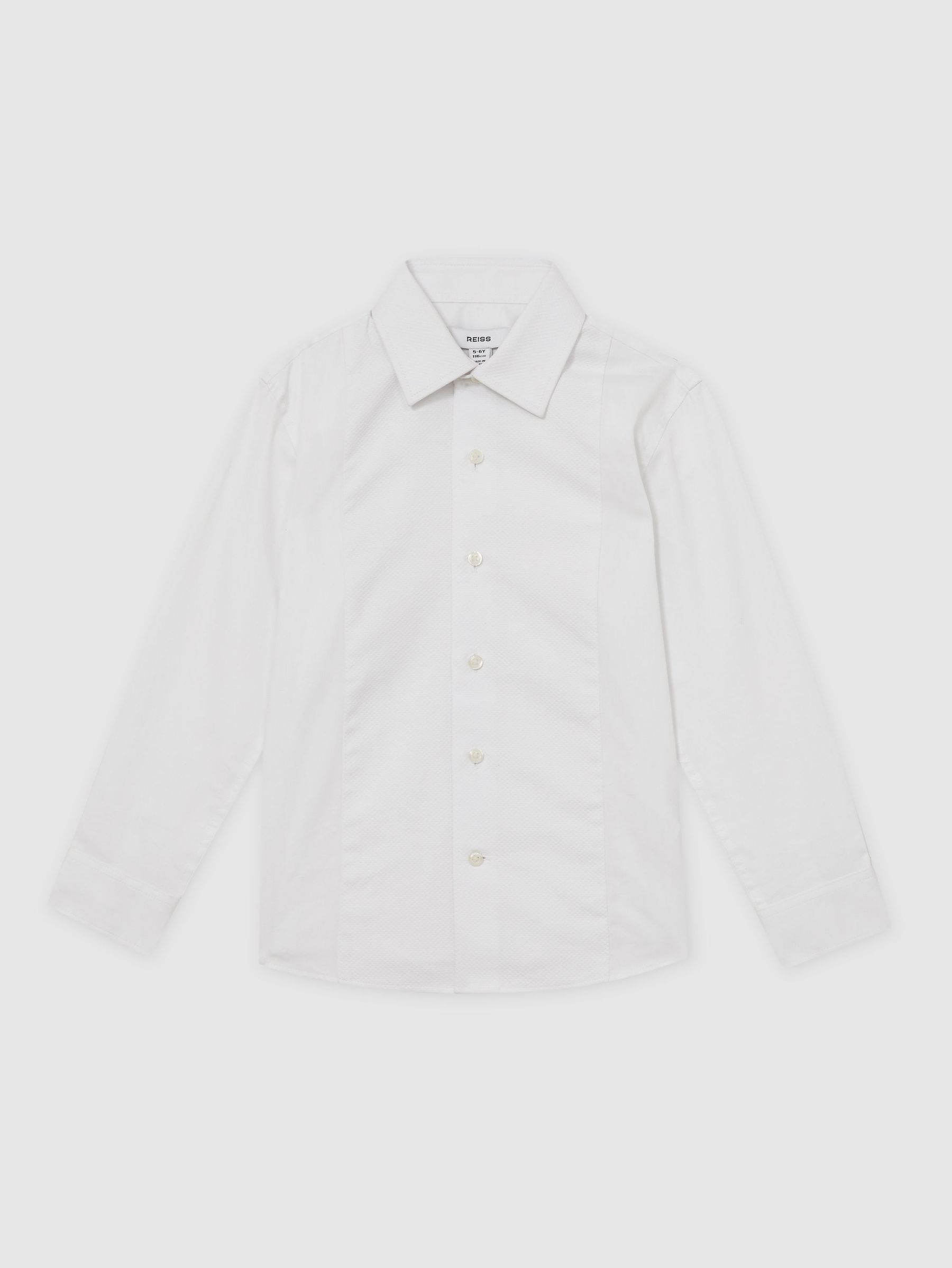 13-14 yrs Cotton Slim-Fit Dinner Shirt in White (F18310) | $100