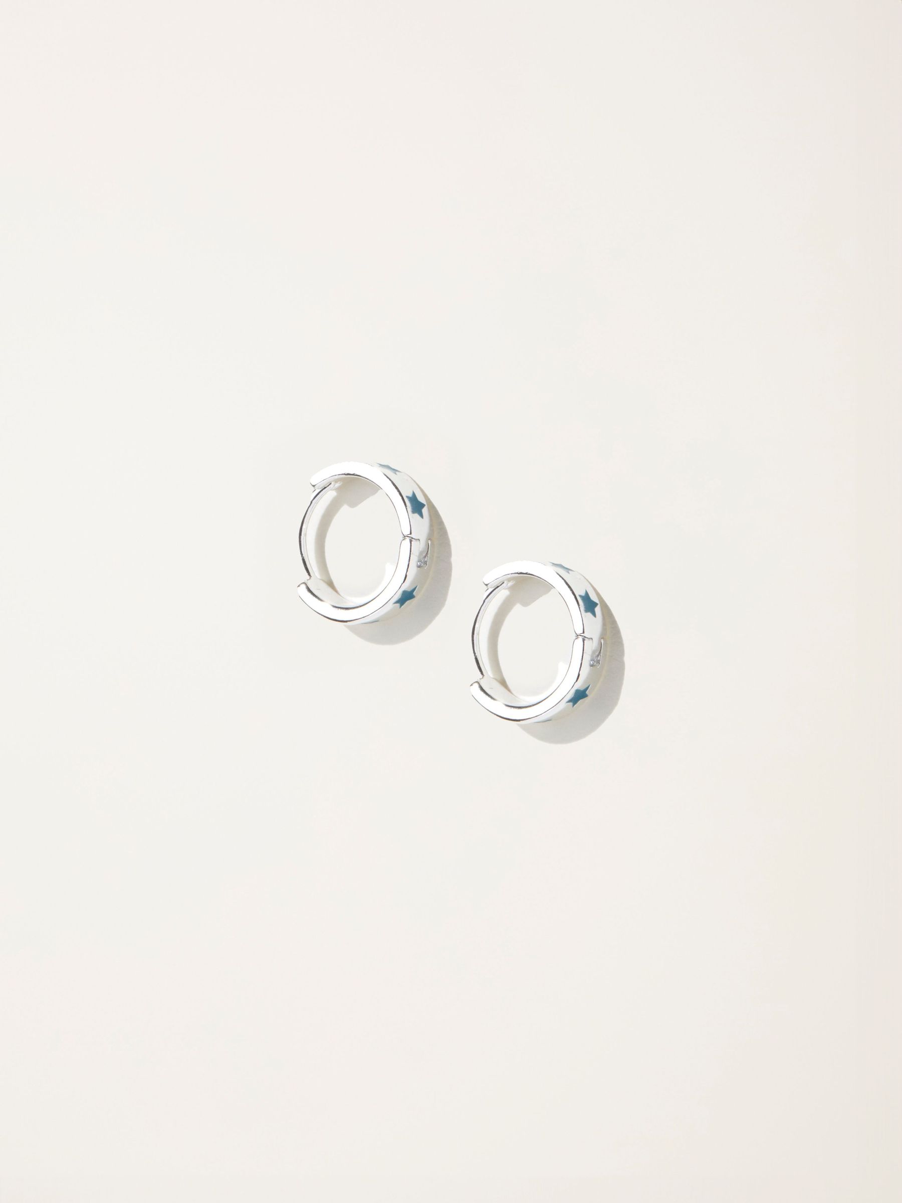 Teal Blue Enamel Star Stud Earrings (F19042) | €13.50