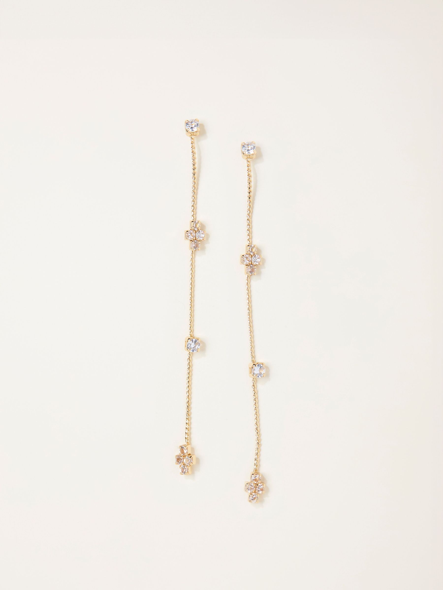 Gold Tone Gem Drop Earrings (F19072) | €16.50