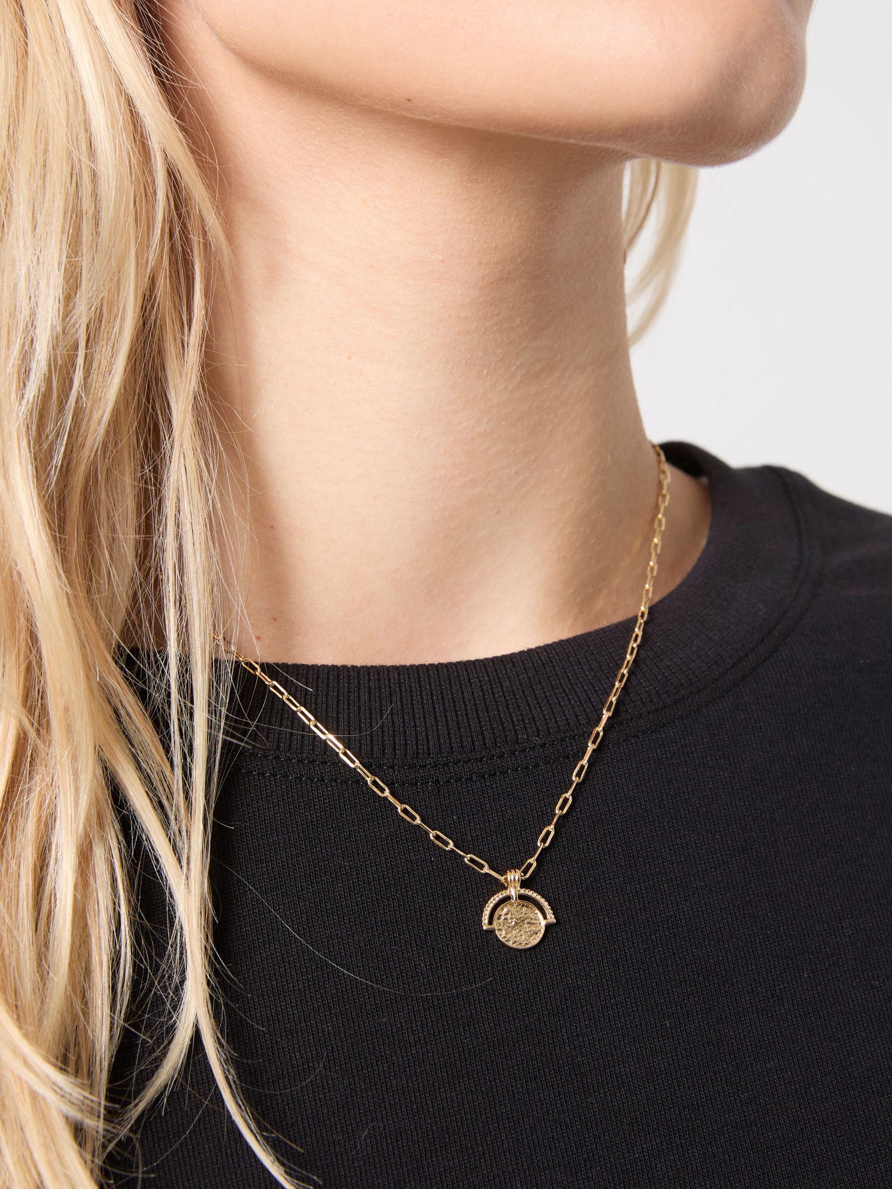 Gold Tone Disc Necklace (F21505) | €19