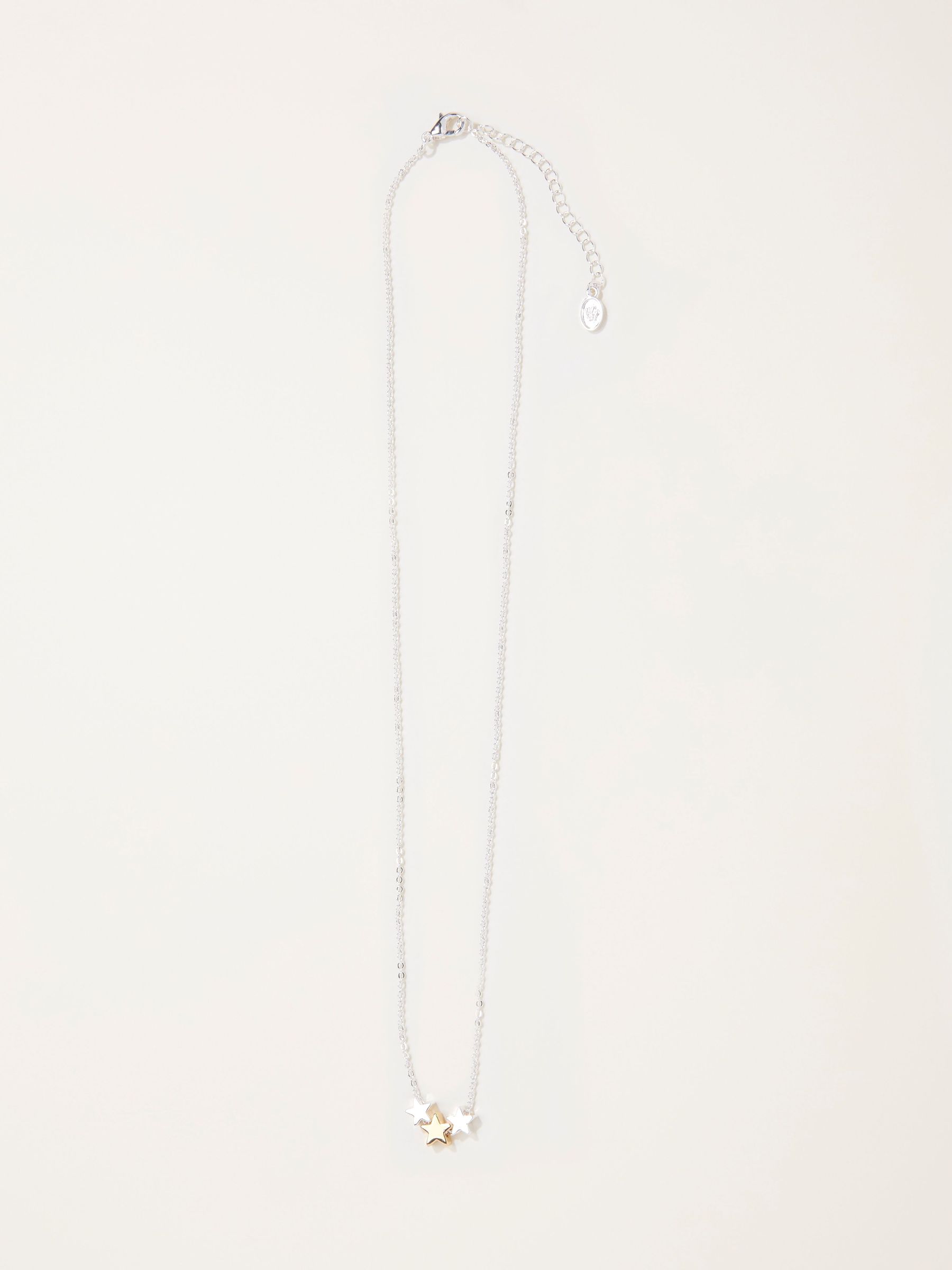 Silver Tone Trio Star Necklace (F21507) | €19